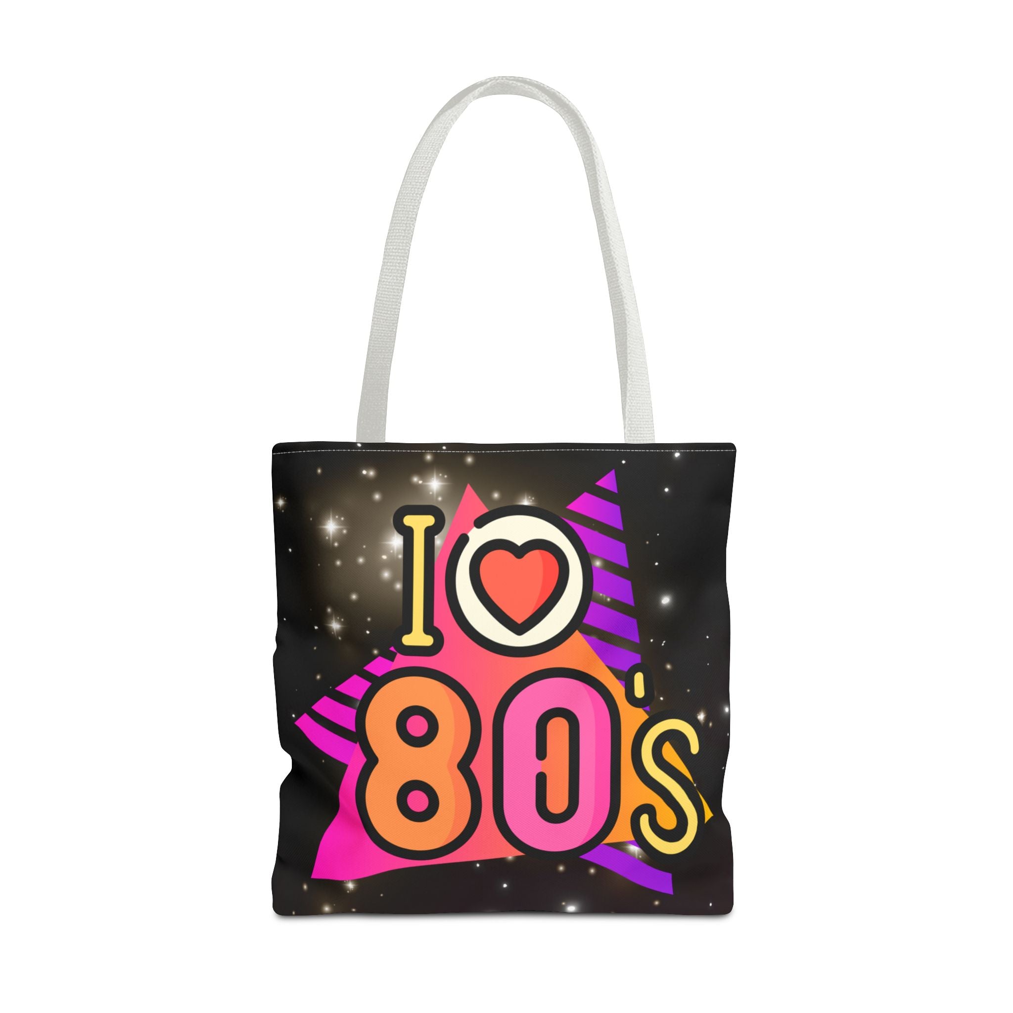 🌟💜 I Heart the 80s Neon Glow Tote Bag 🎶👜