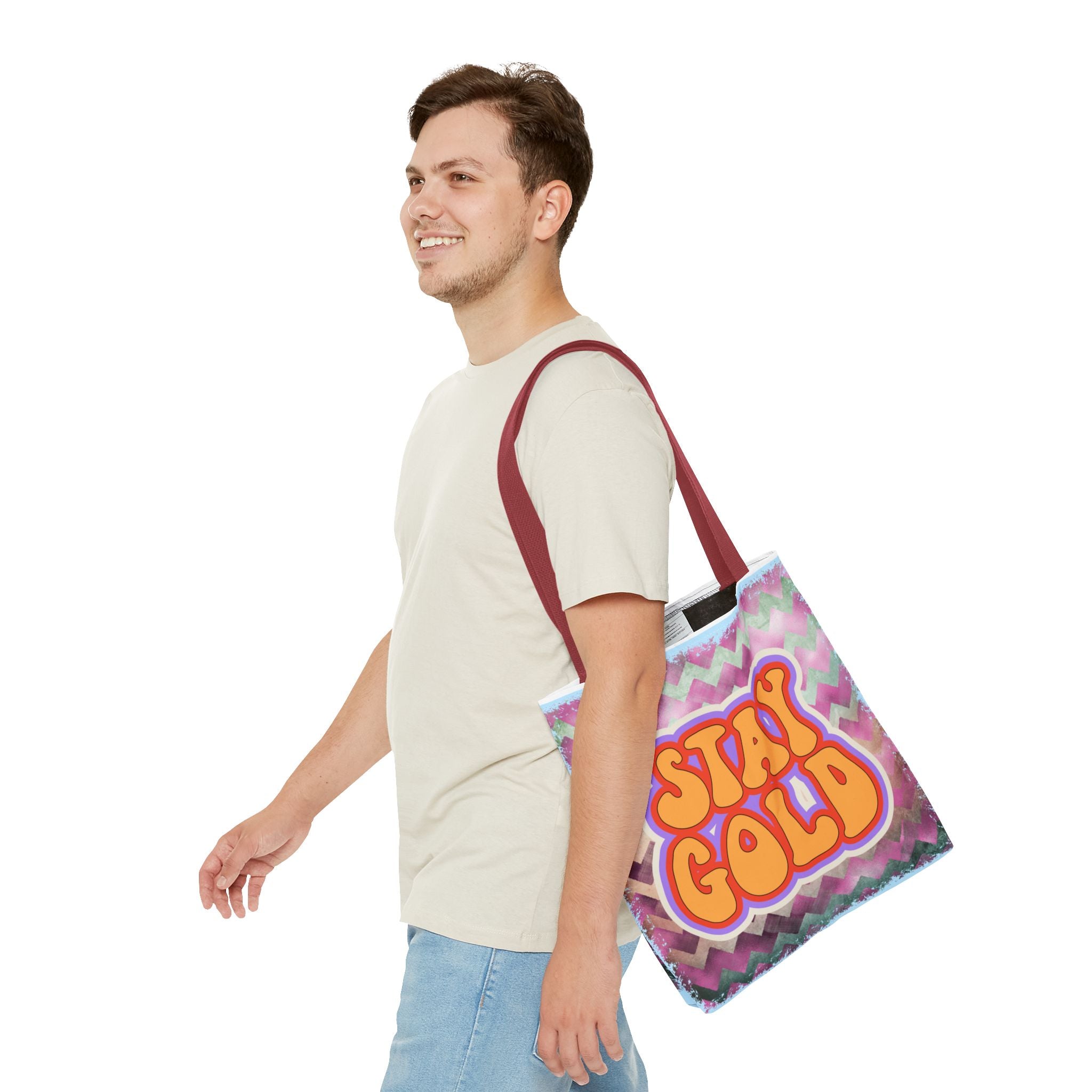 🌟 70s “Stay Gold” Retro Tote Bag