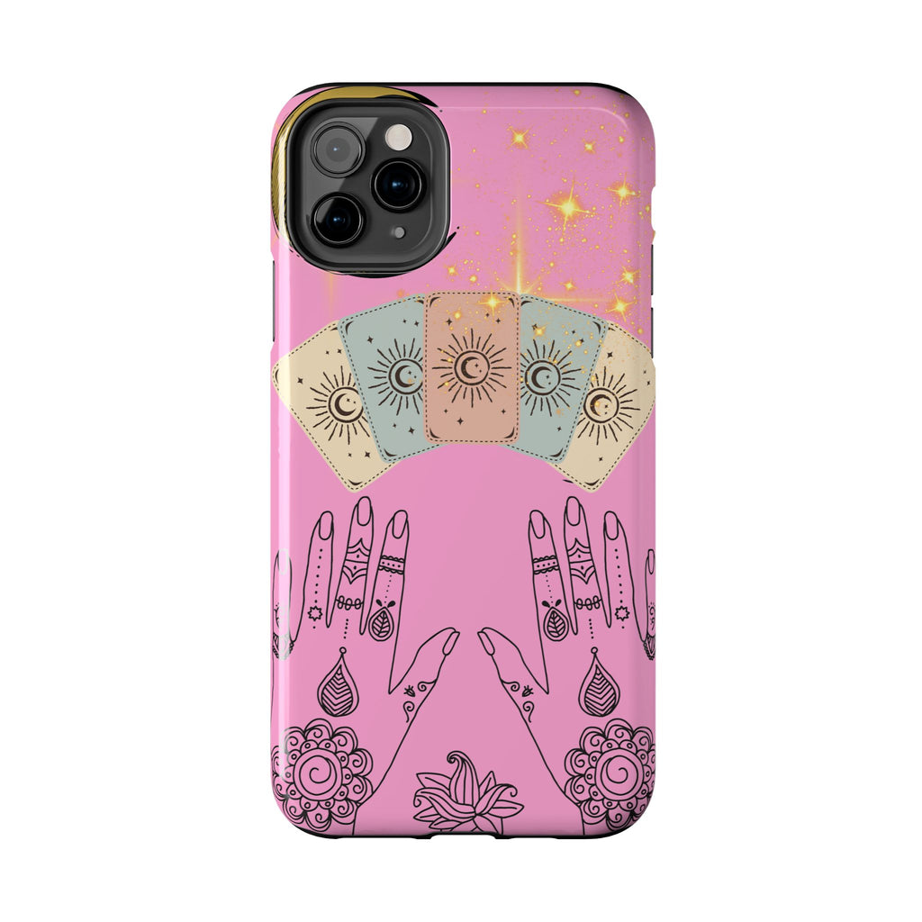 60s–70s Mystical Tarot Henna Hands Phone Case 🔮📱