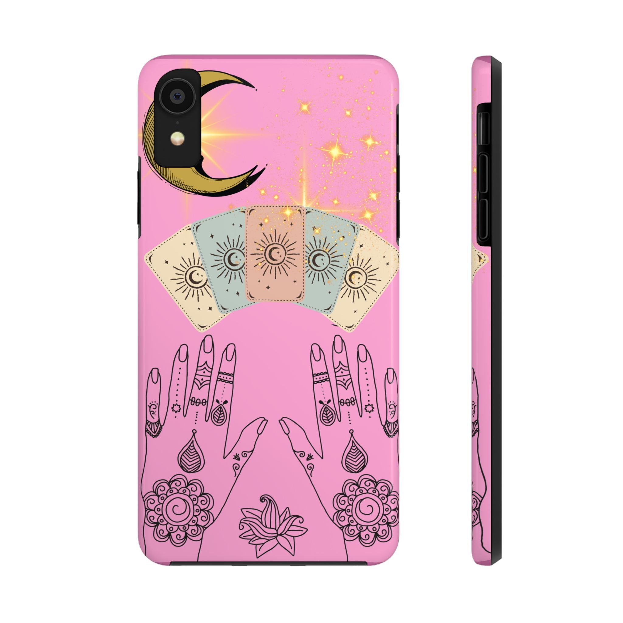 60s–70s Mystical Tarot Henna Hands Phone Case 🔮📱