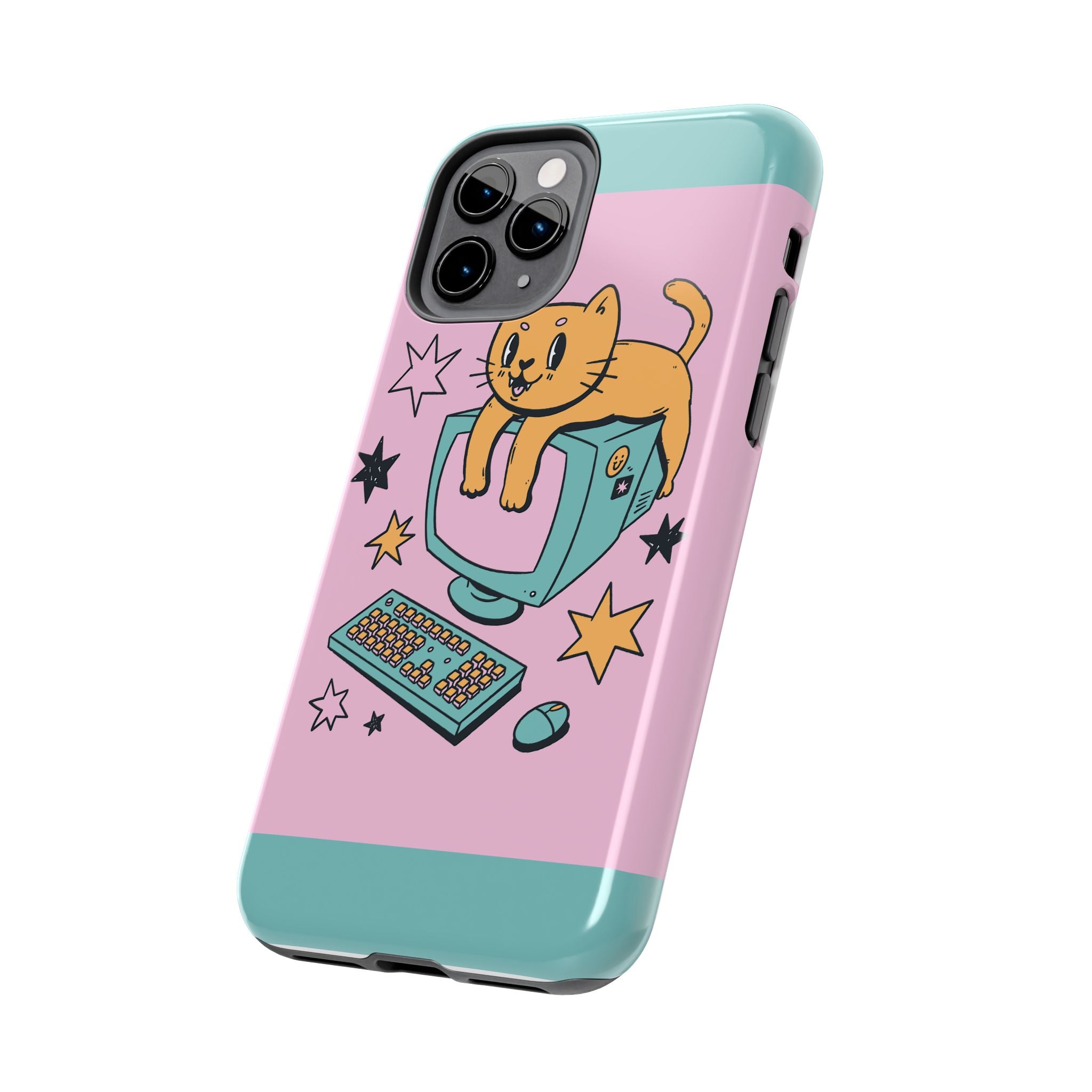 90s Cat and Computer Phone Case 🐱💾
