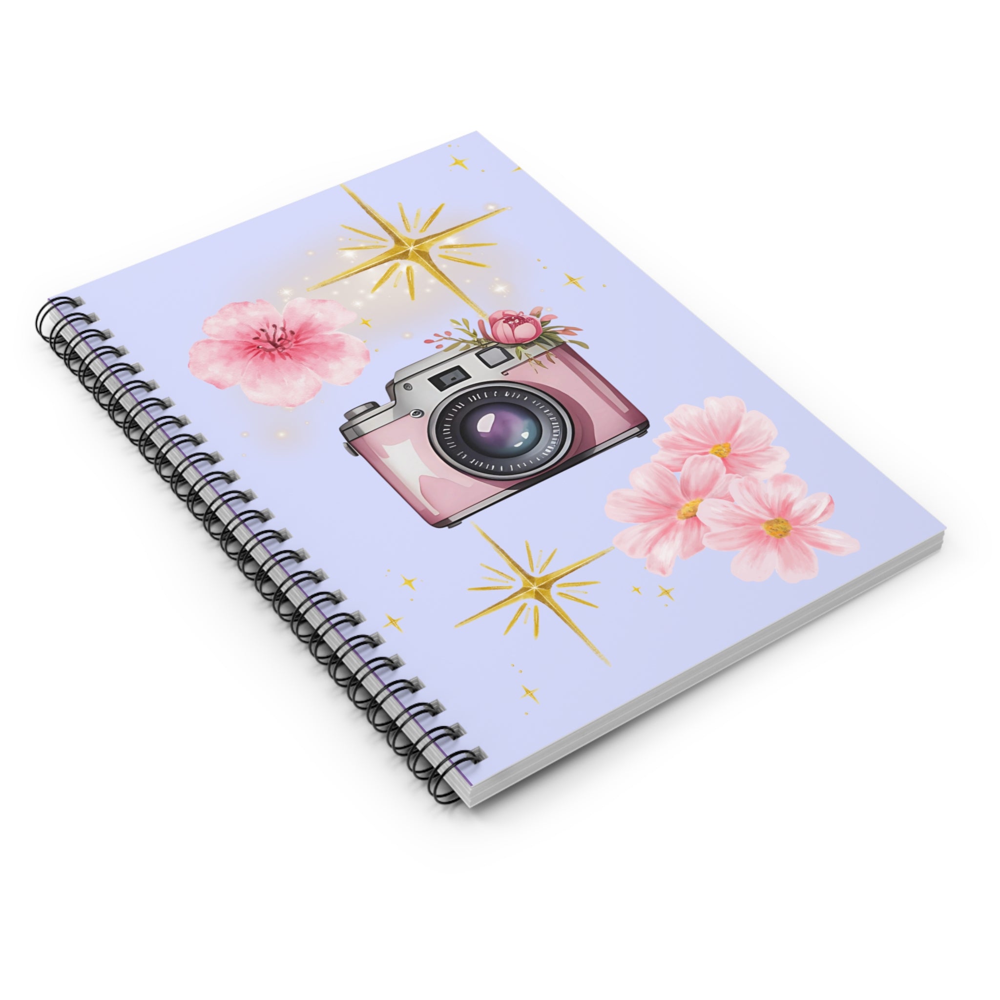 🌸💜 50s Retro Floral Pink & Purple Shine Journal ✨🌿