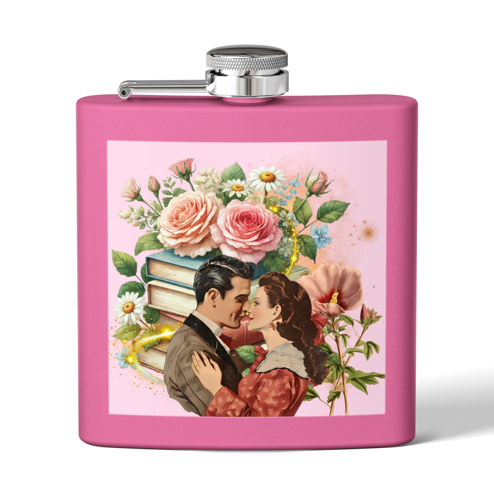 Books and Romance Flask