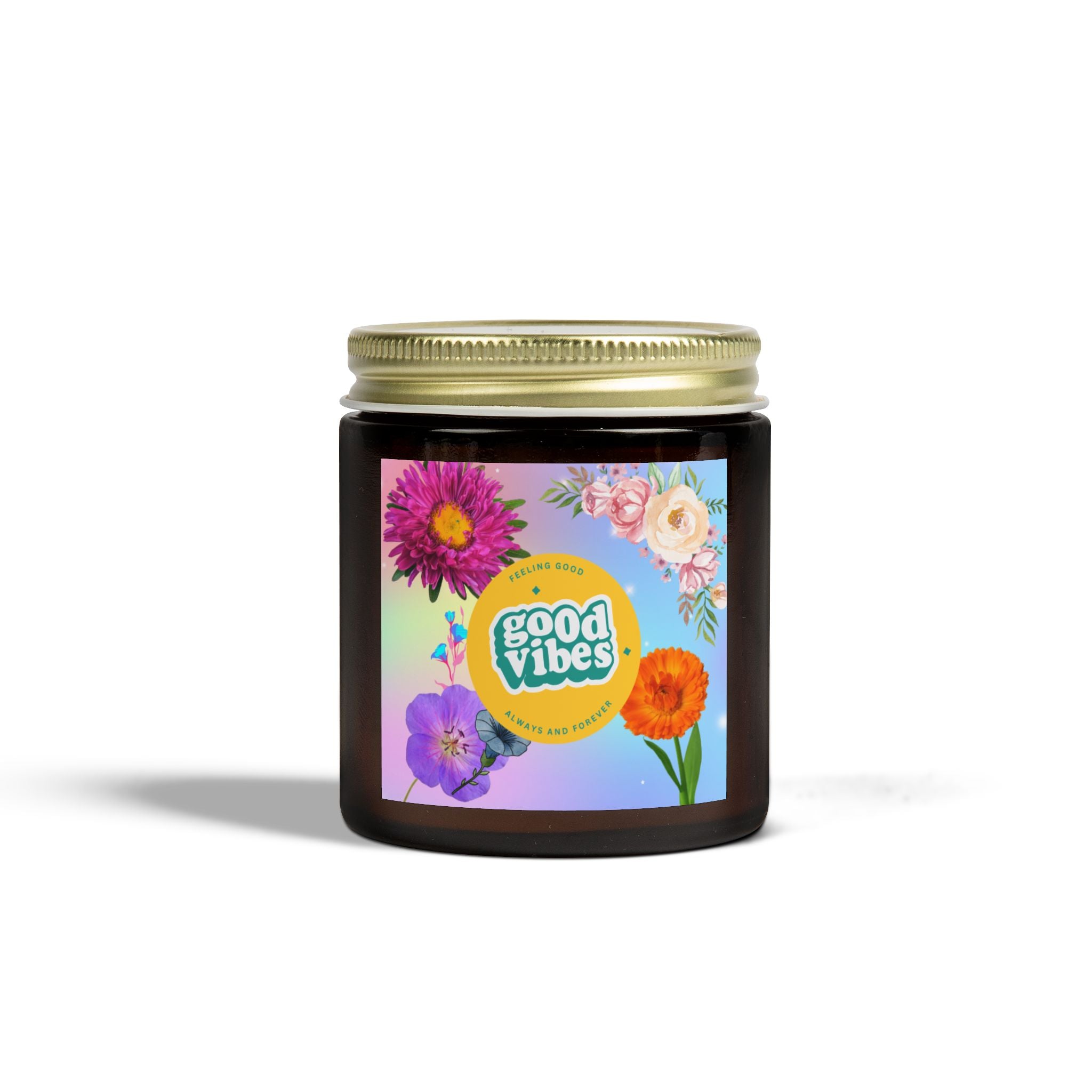 🌸 Good Vibes Floral Candle