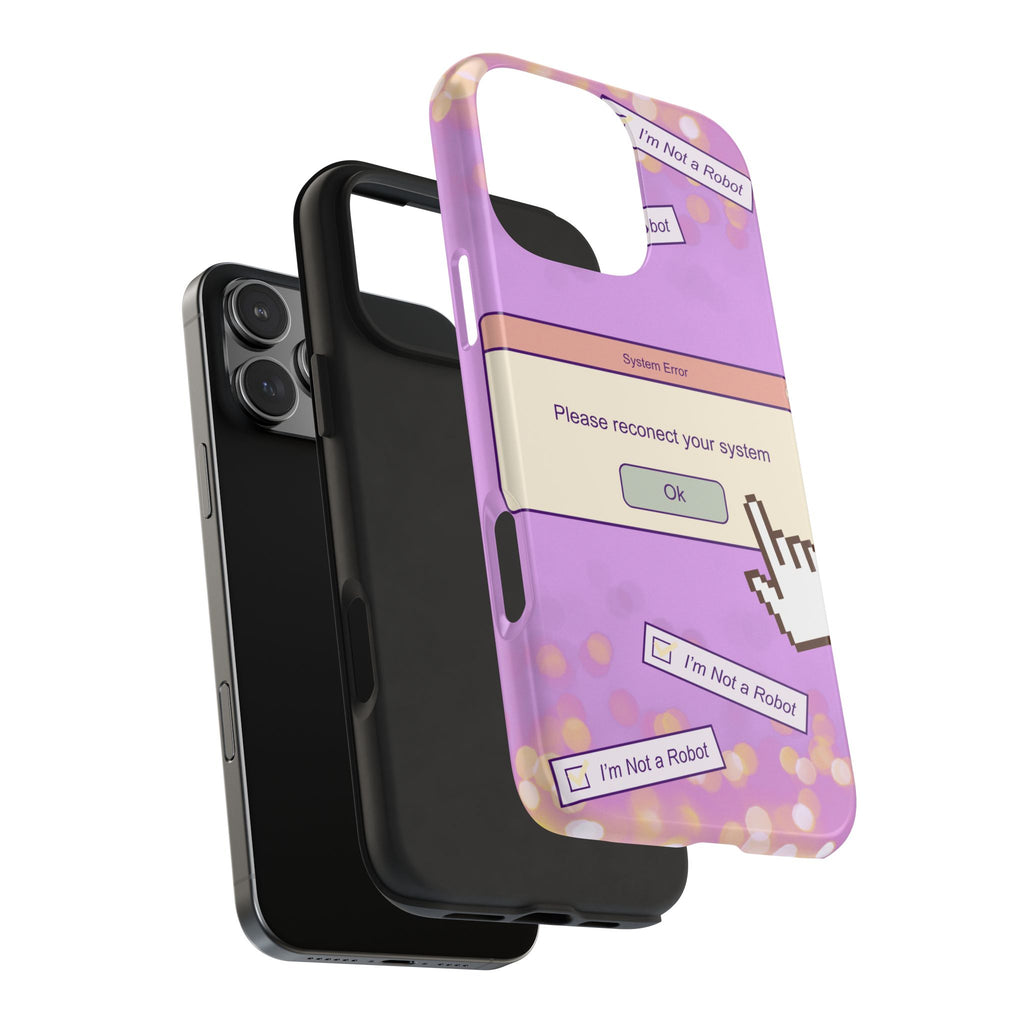 Y2K I’m Not a Robot System Error Phone Case 🤖💻📱