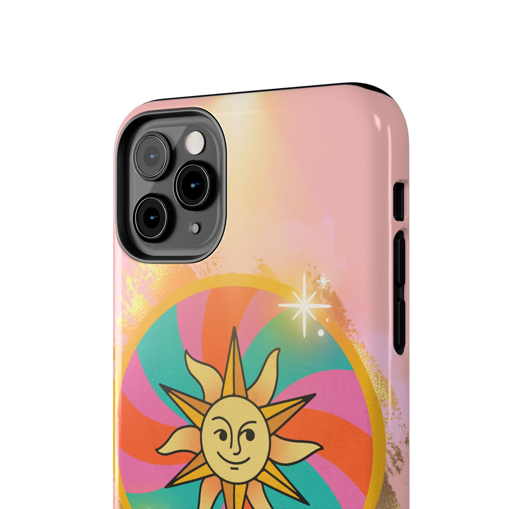 70s Sunshine Tarot Gold Mystical Phone Case 🔮☀️📱