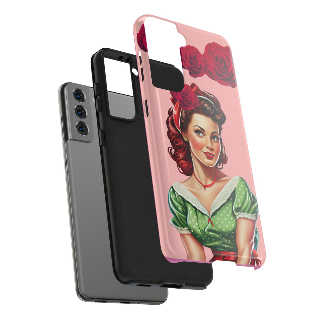 50s Rose Pinup Romance Phone Case 🌹💕📱