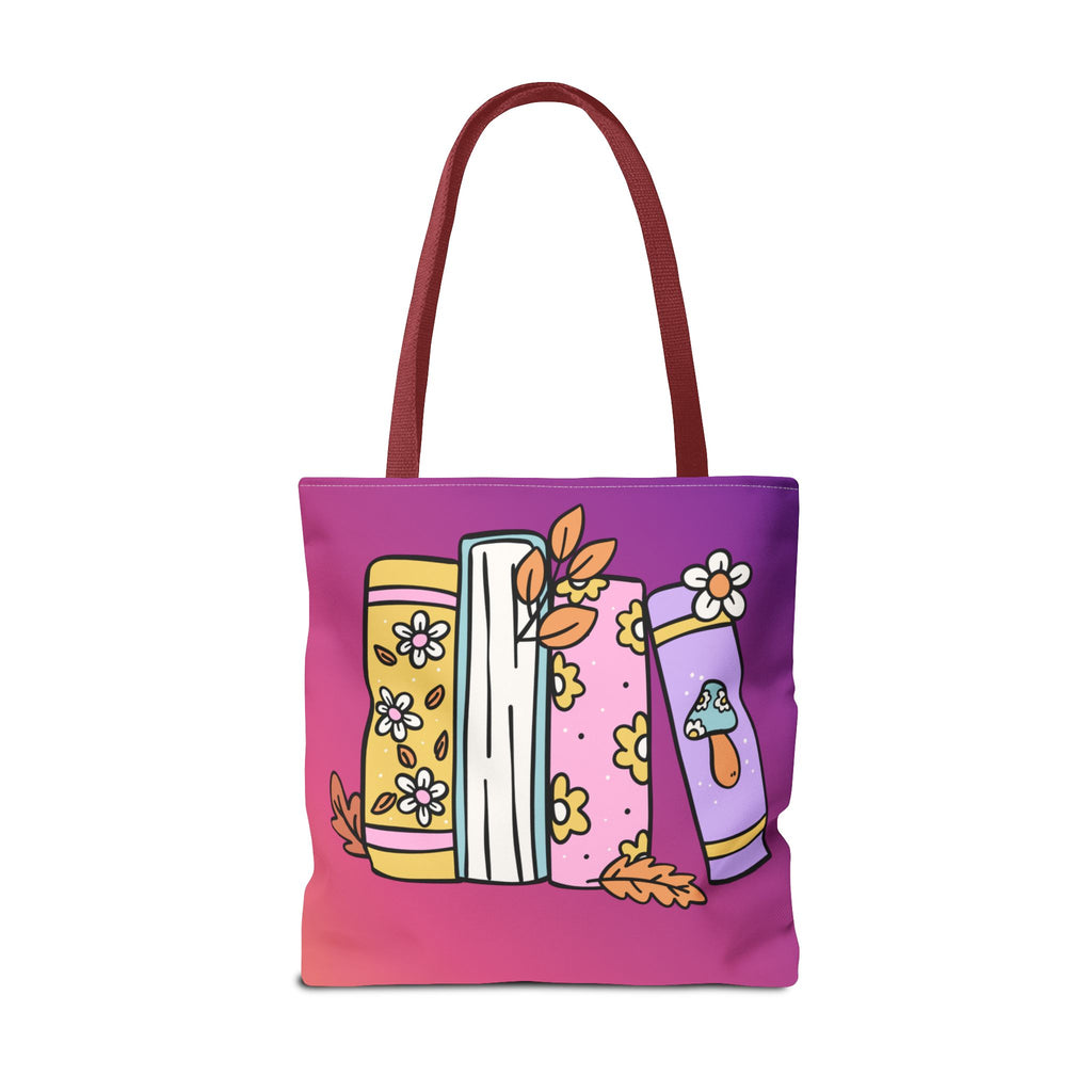 💿 90s Book Collector Bright Books Tote Bag