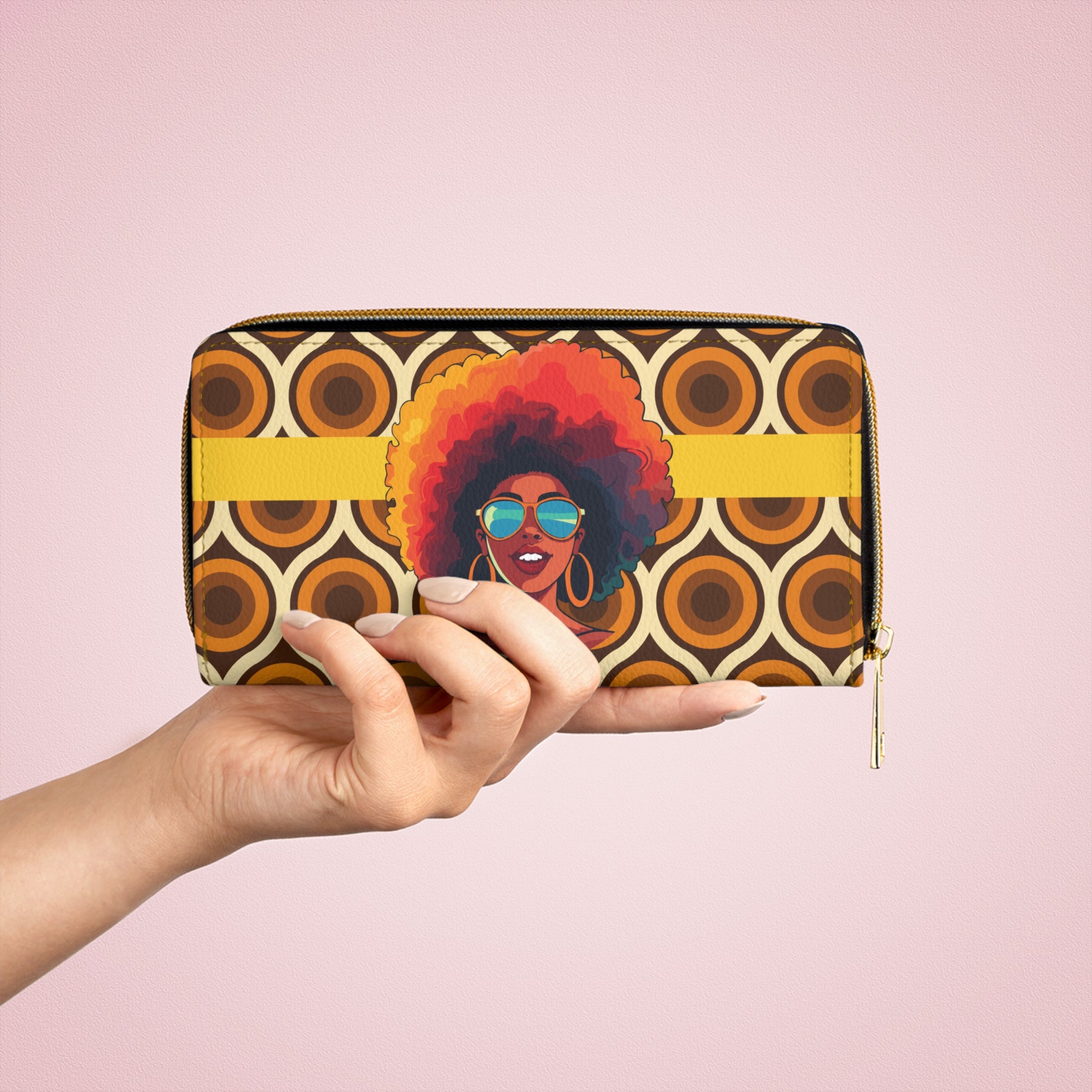 70s Gorgeous Afro Woman Wallet 🧡🌻✊🏾