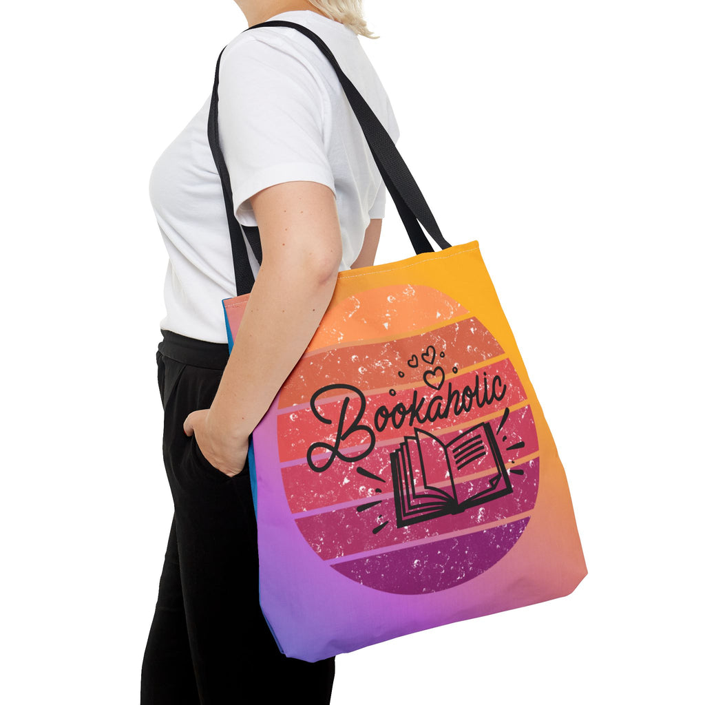 📚 60s Bookaholic Retro Tote Bag