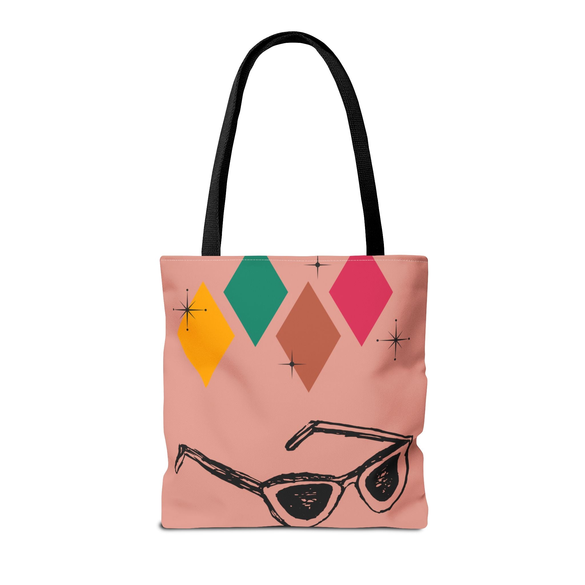 🕶️ 50s Retro Peachy Tote Bag