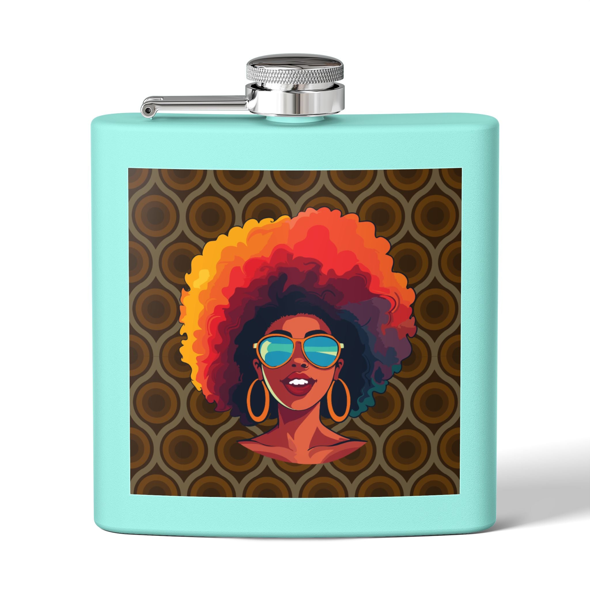 Beautiful Afro Woman Flask