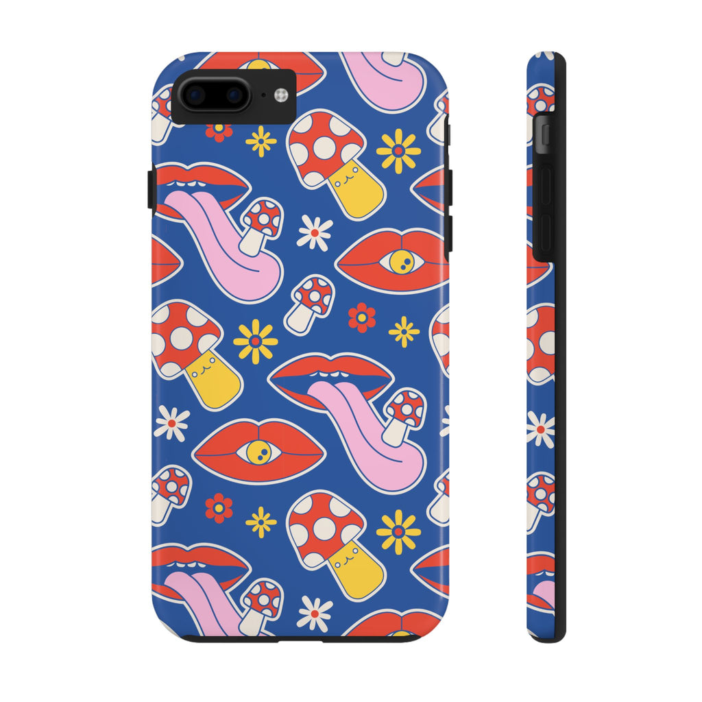 70s Lips Mushrooms Flower Power Phone Case 🌼💋🍄