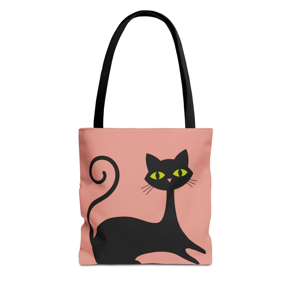 🐱 50s Retro Cat & Clock Tote Bag
