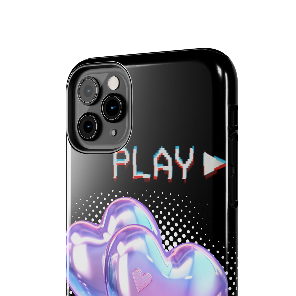 Y2K Black Play Barcode Phone Case 📱🖤