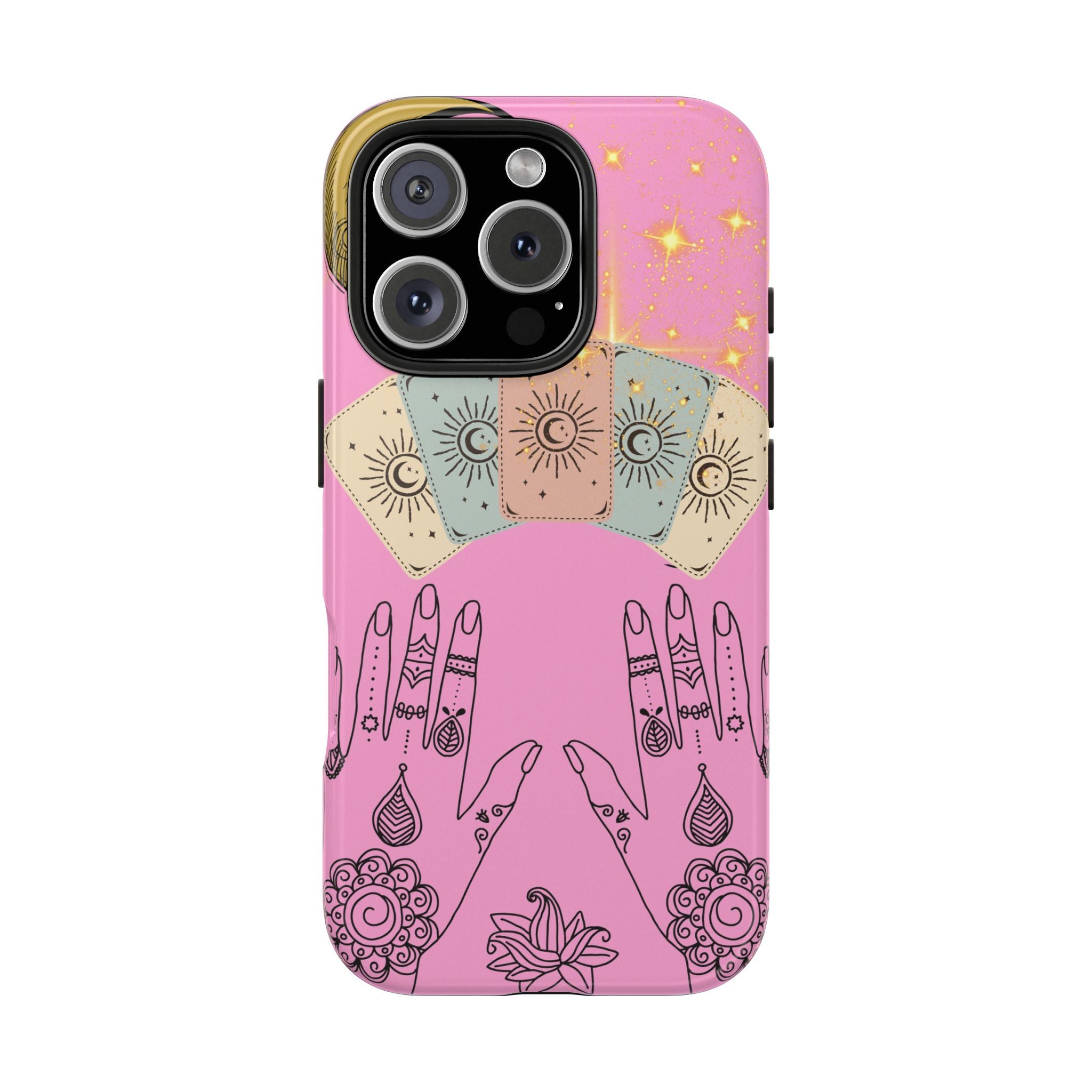 60s–70s Mystical Tarot Henna Hands Phone Case 🔮📱