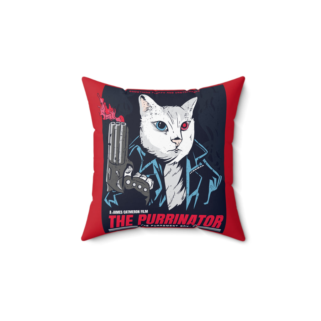 The Purrinator Nostalgia 80s 90s Pillow
