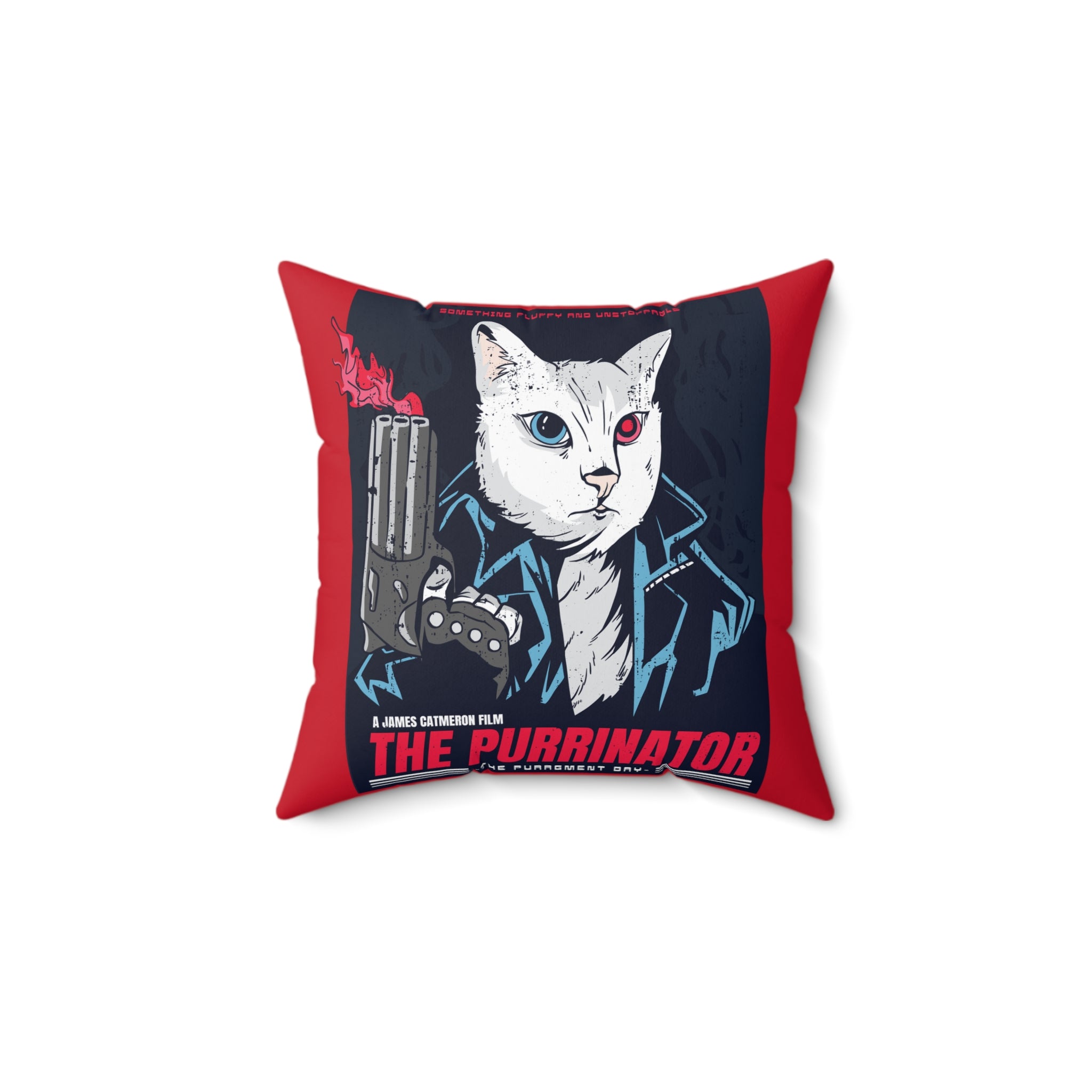 The Purrinator Nostalgia 80s 90s Pillow