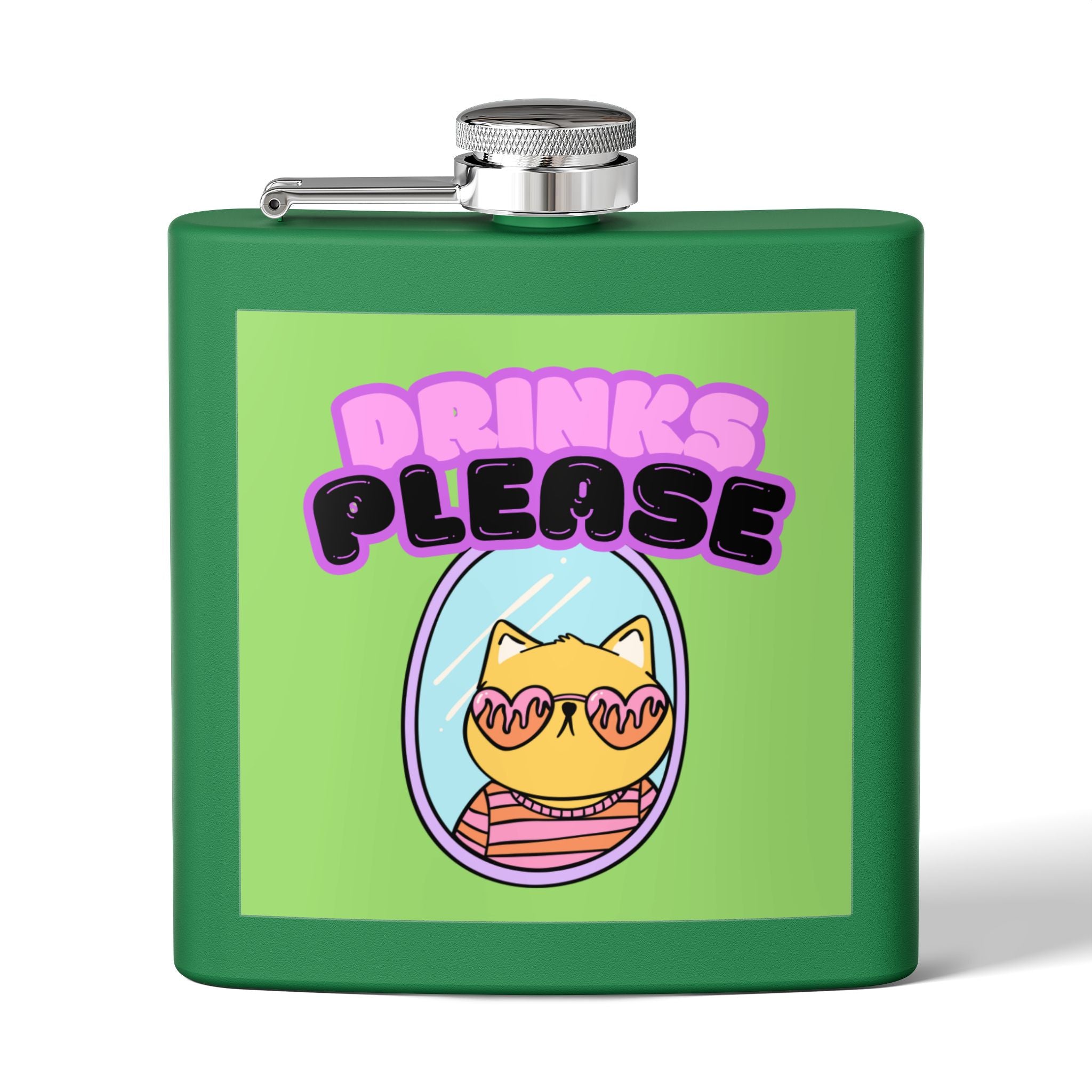 Drinks Please Cool Cat Flask