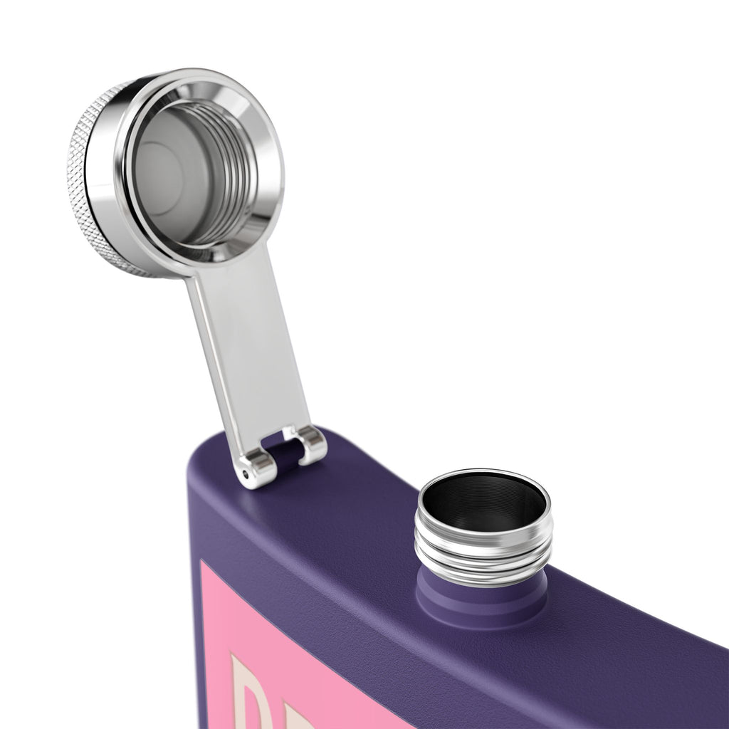 Drinks Pink Flapper Girl Flask