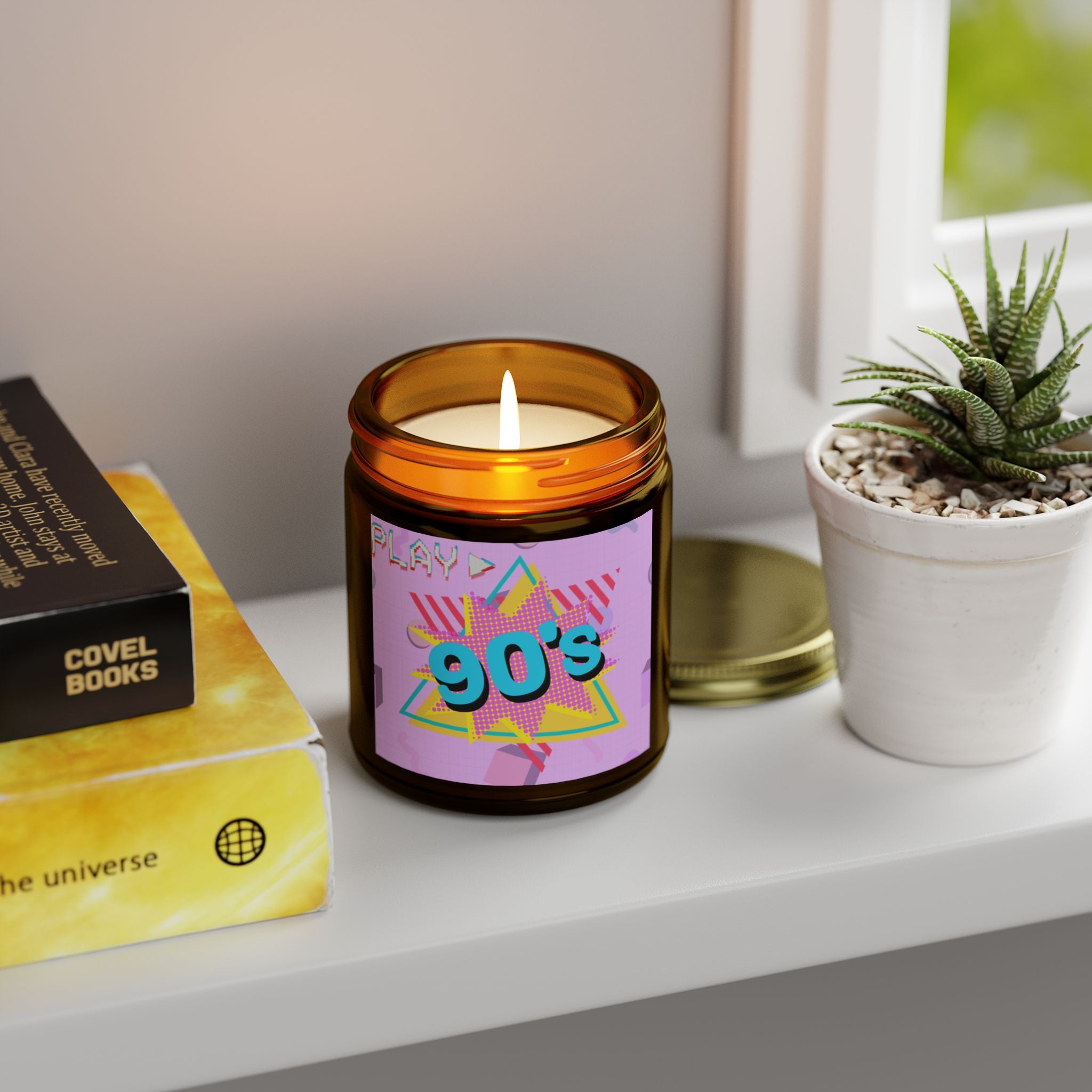 90s Play Button Candle 📼🕯️