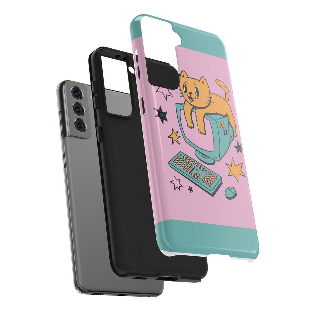 90s Cat and Computer Phone Case 🐱💾