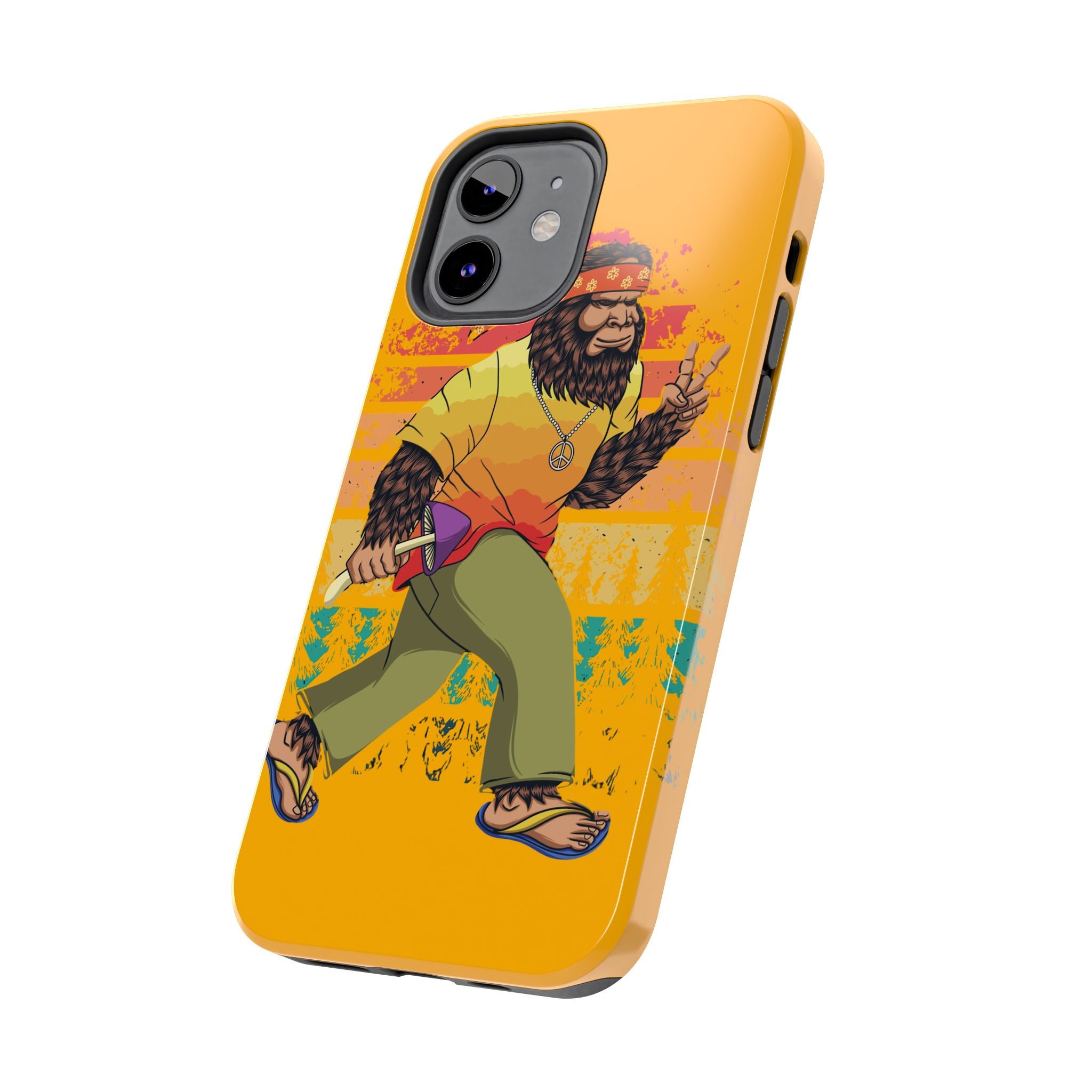 70s Bigfoot Mushroom Hunting Peace Phone Case 🍄✌️