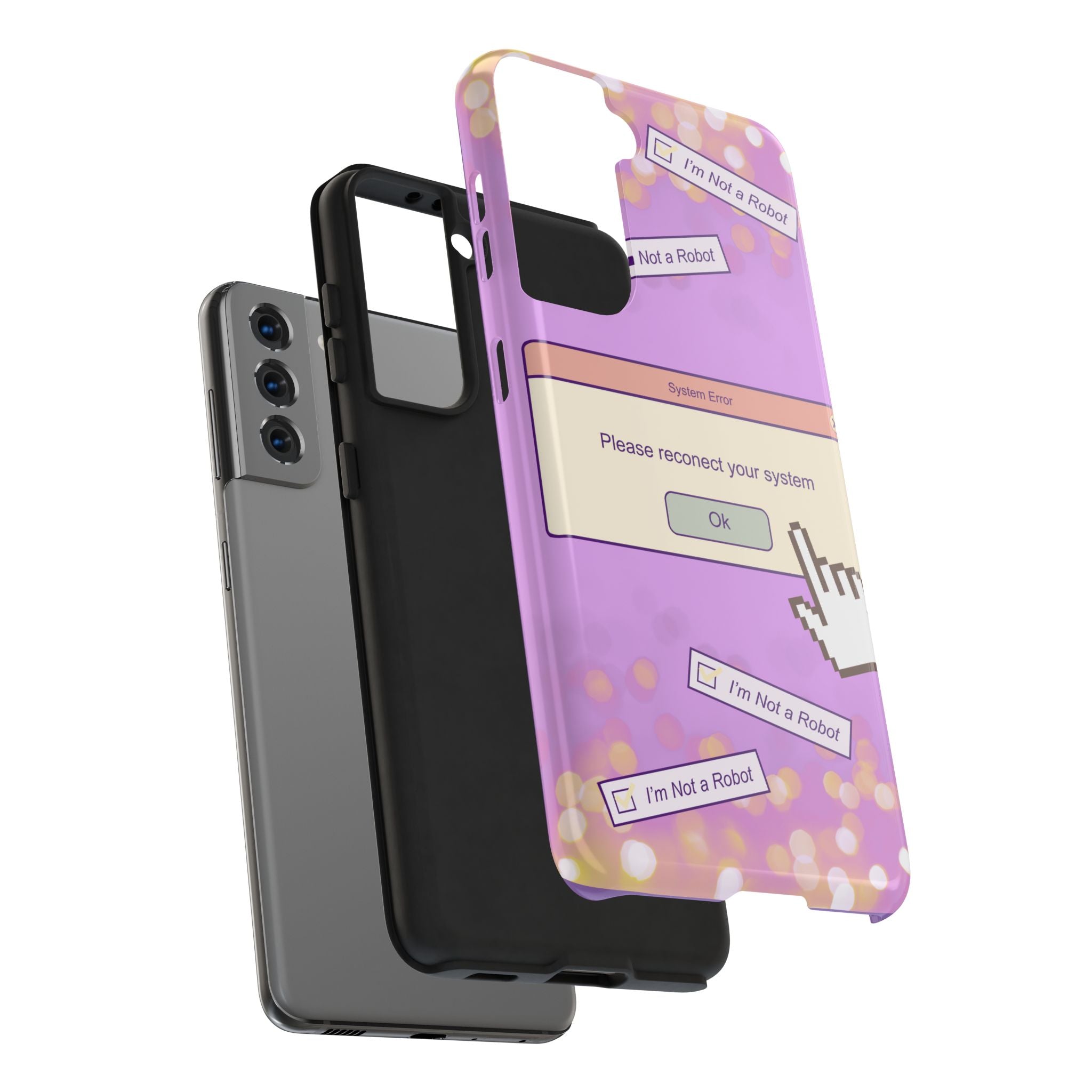 Y2K I’m Not a Robot System Error Phone Case 🤖💻📱