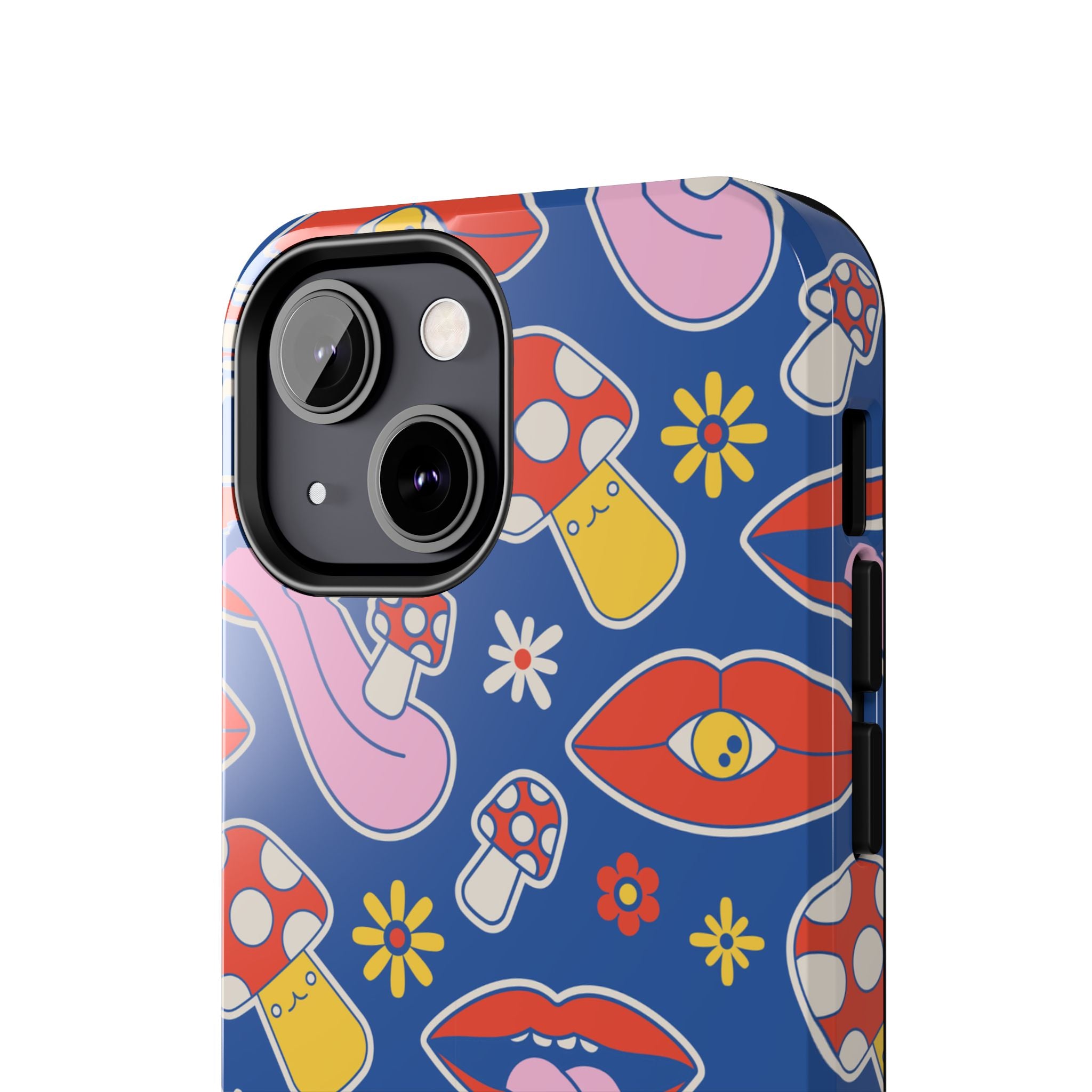 70s Lips Mushrooms Flower Power Phone Case 🌼💋🍄