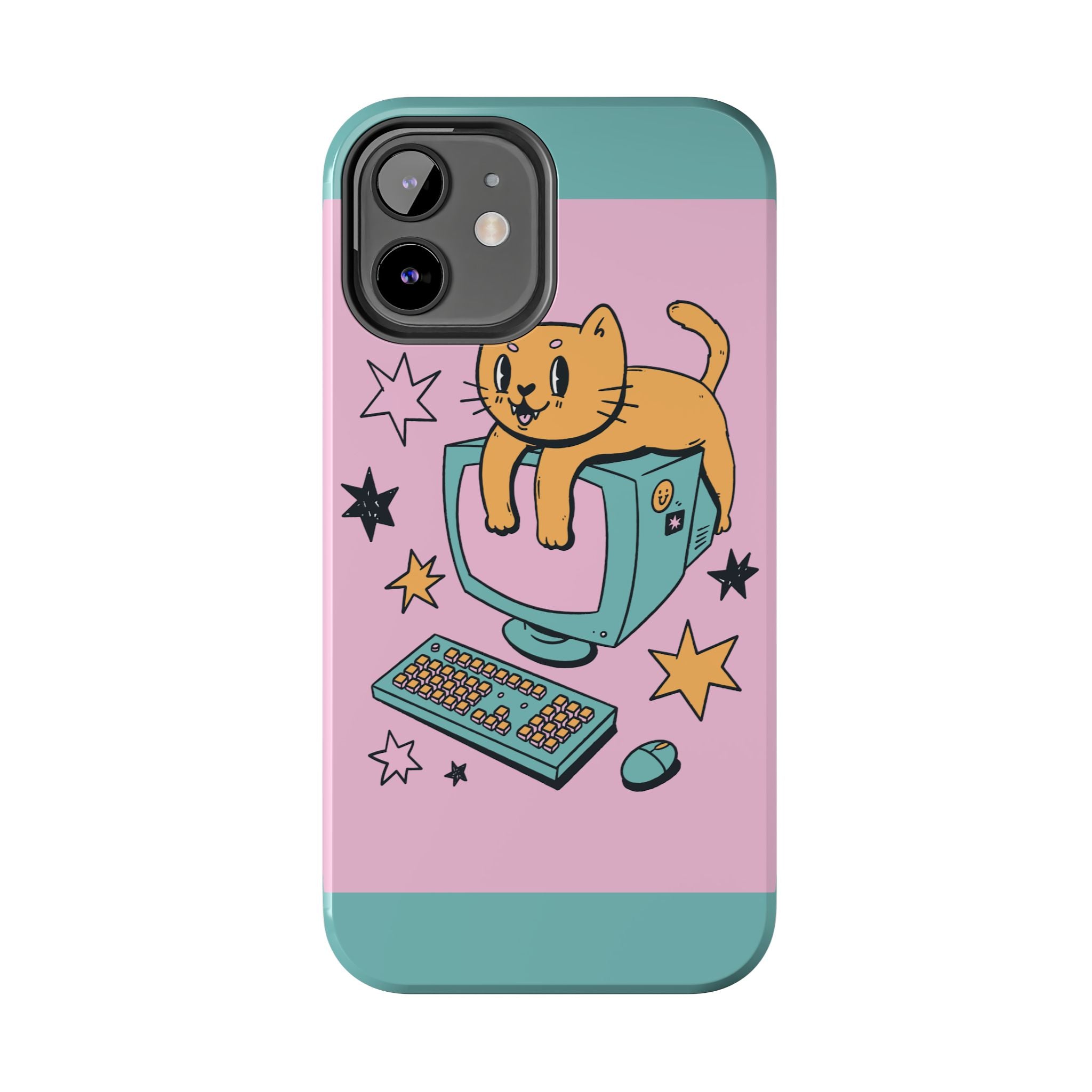 90s Cat and Computer Phone Case 🐱💾