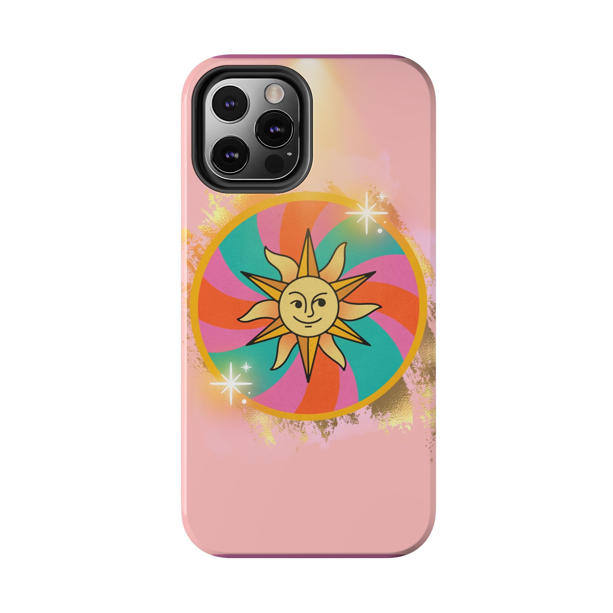 70s Sunshine Tarot Gold Mystical Phone Case 🔮☀️📱