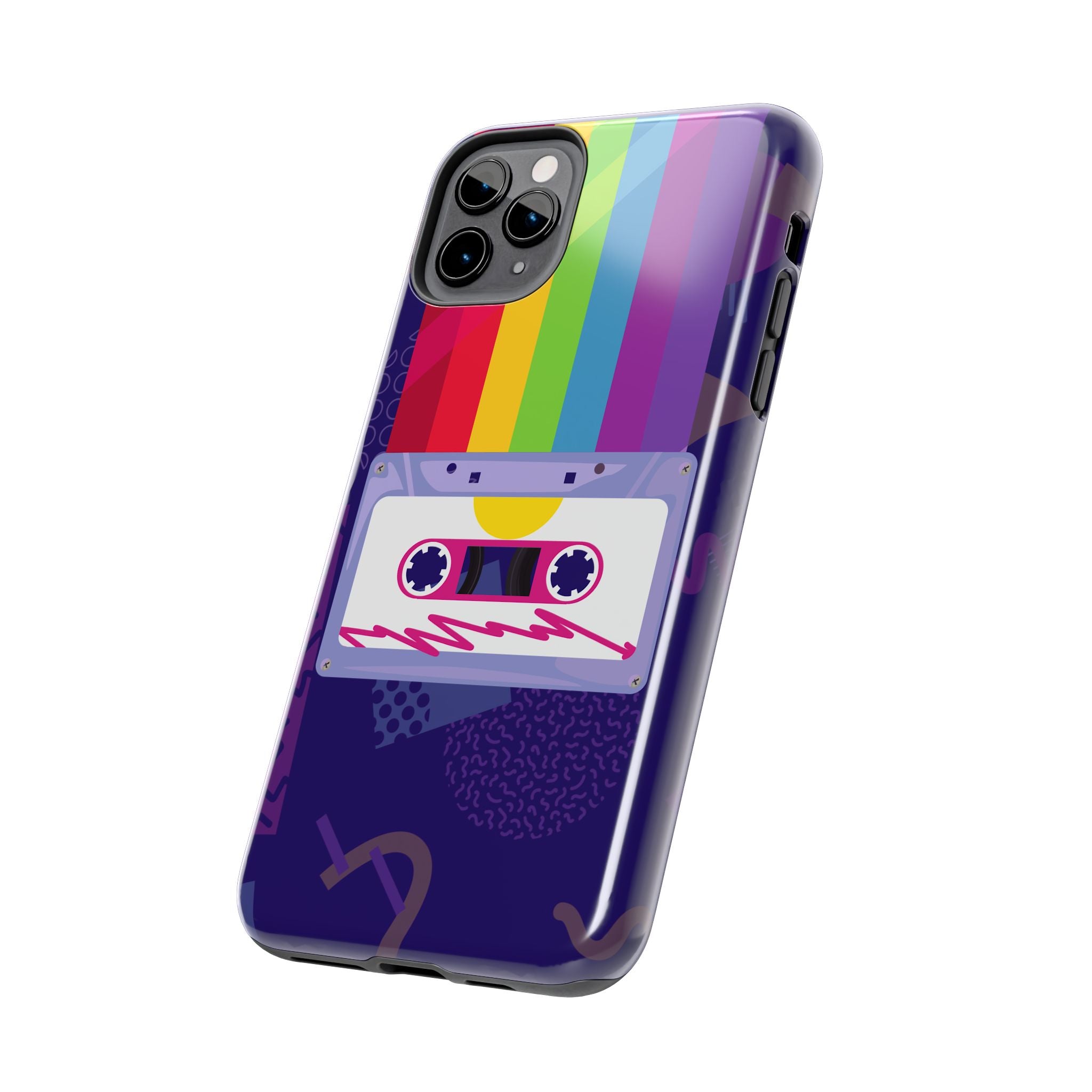 80s–90s Cassette Rainbow Phone Case 📼🌈📱