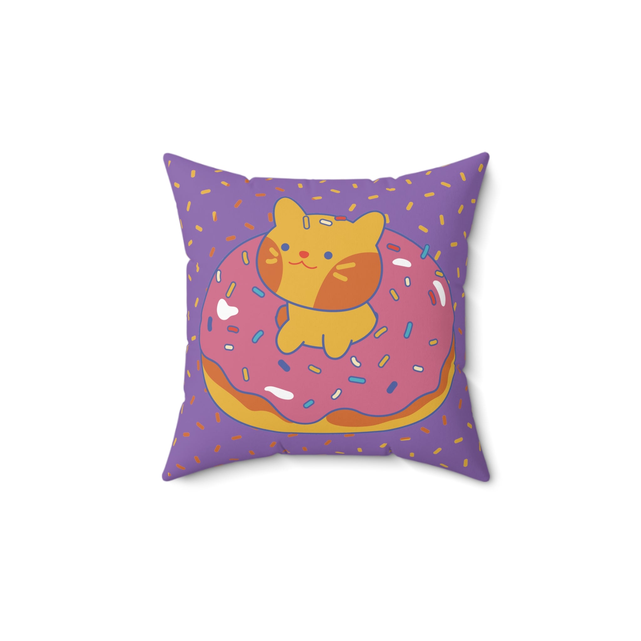 Cats and Donuts Y2K Internet Culture Pillow