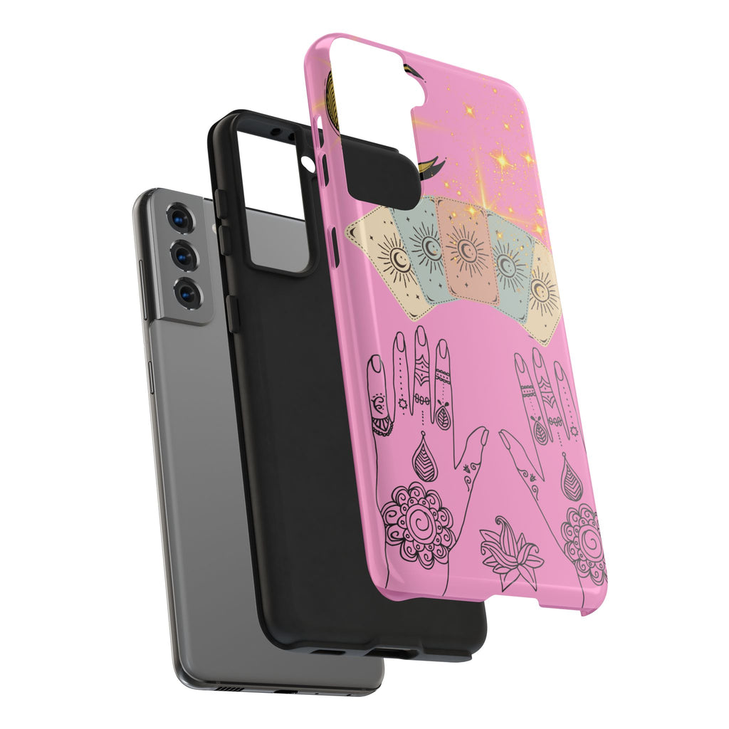 60s–70s Mystical Tarot Henna Hands Phone Case 🔮📱
