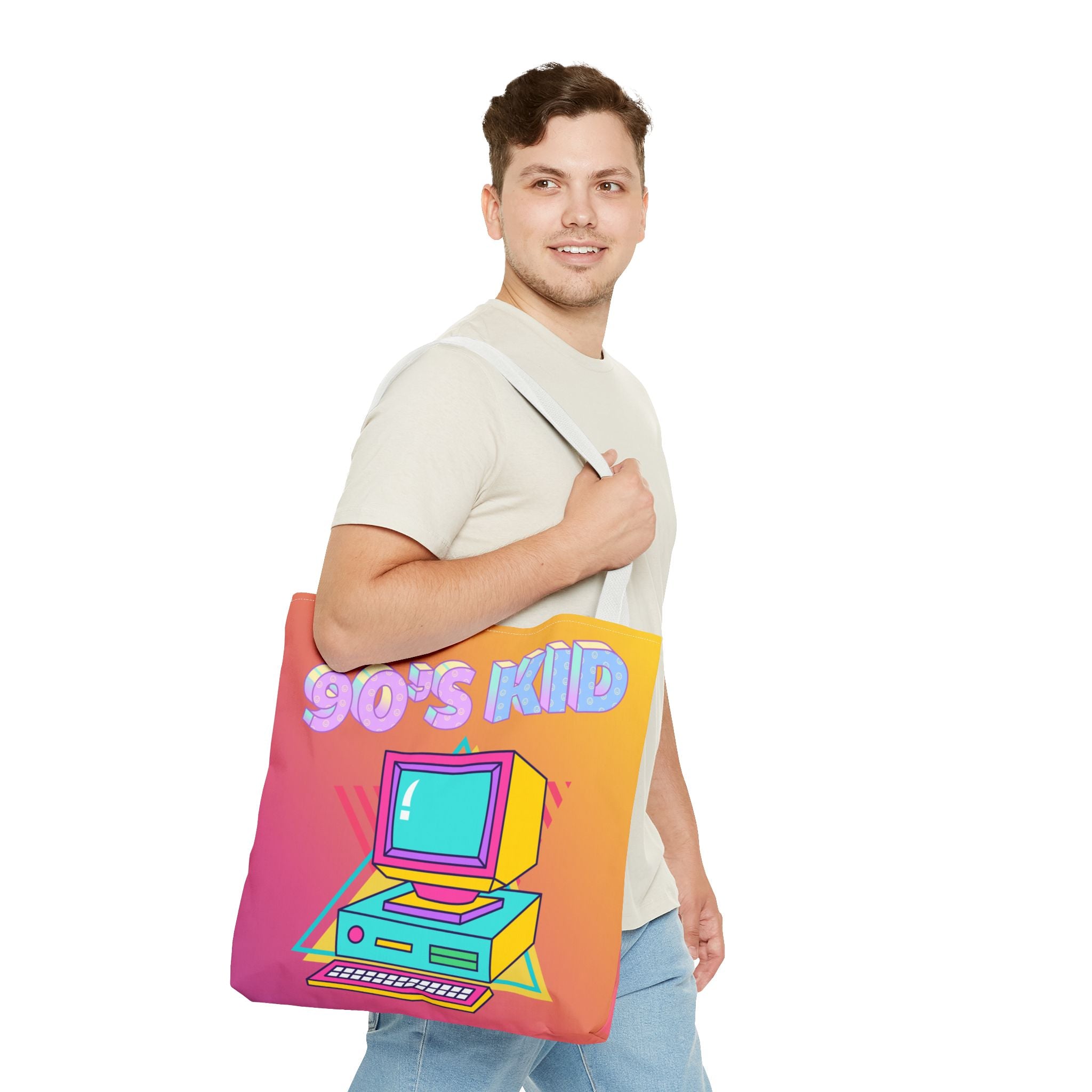 💾🖥️ 90s Kid Computer Tote Bag 🌈✨