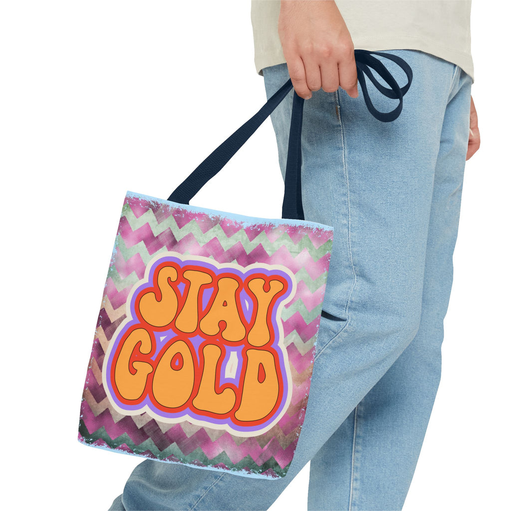 🌟 70s “Stay Gold” Retro Tote Bag