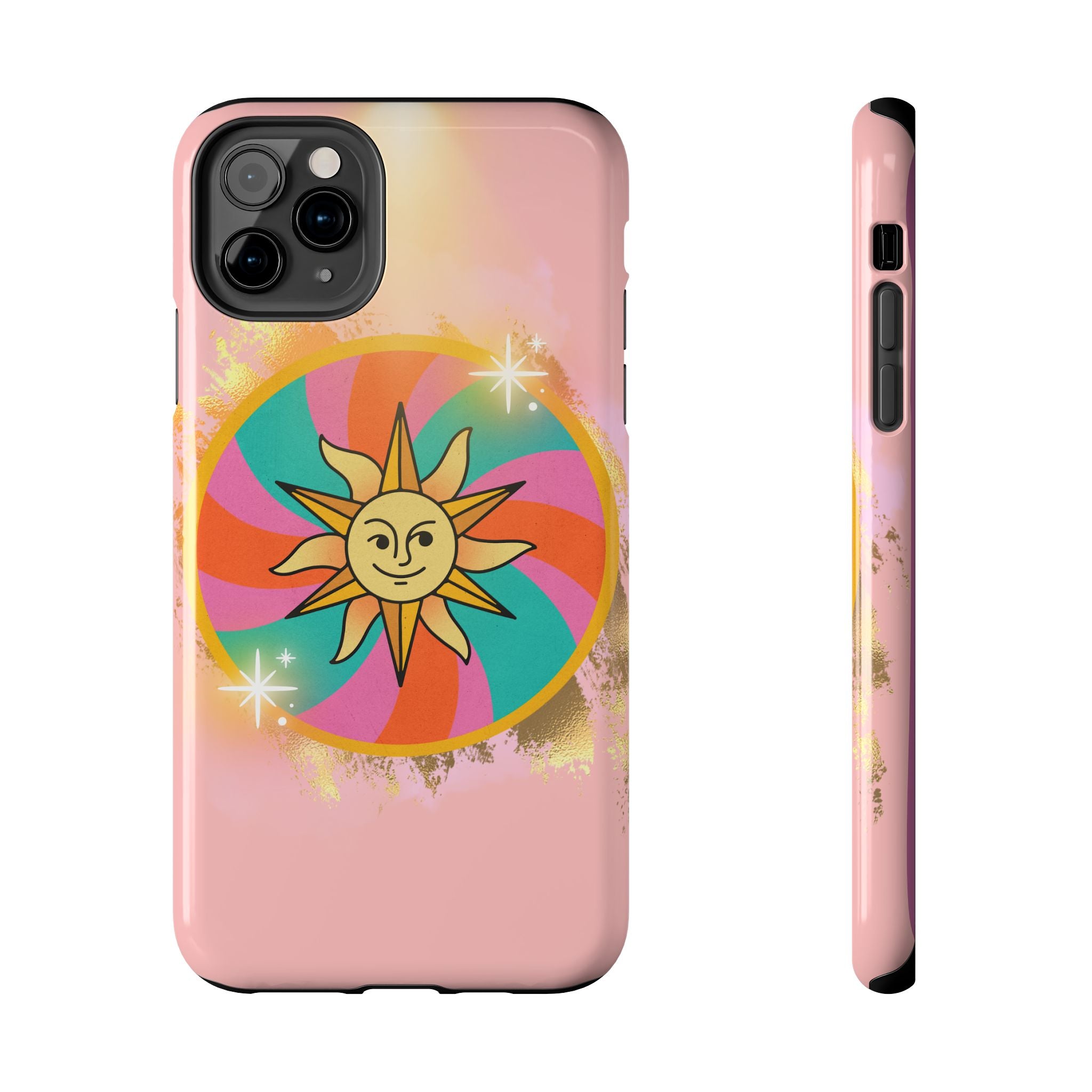 70s Sunshine Tarot Gold Mystical Phone Case 🔮☀️📱