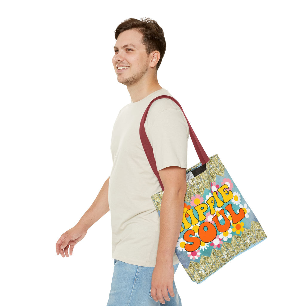 🌈 70s Hippie Soul Van Retro Tote Bag