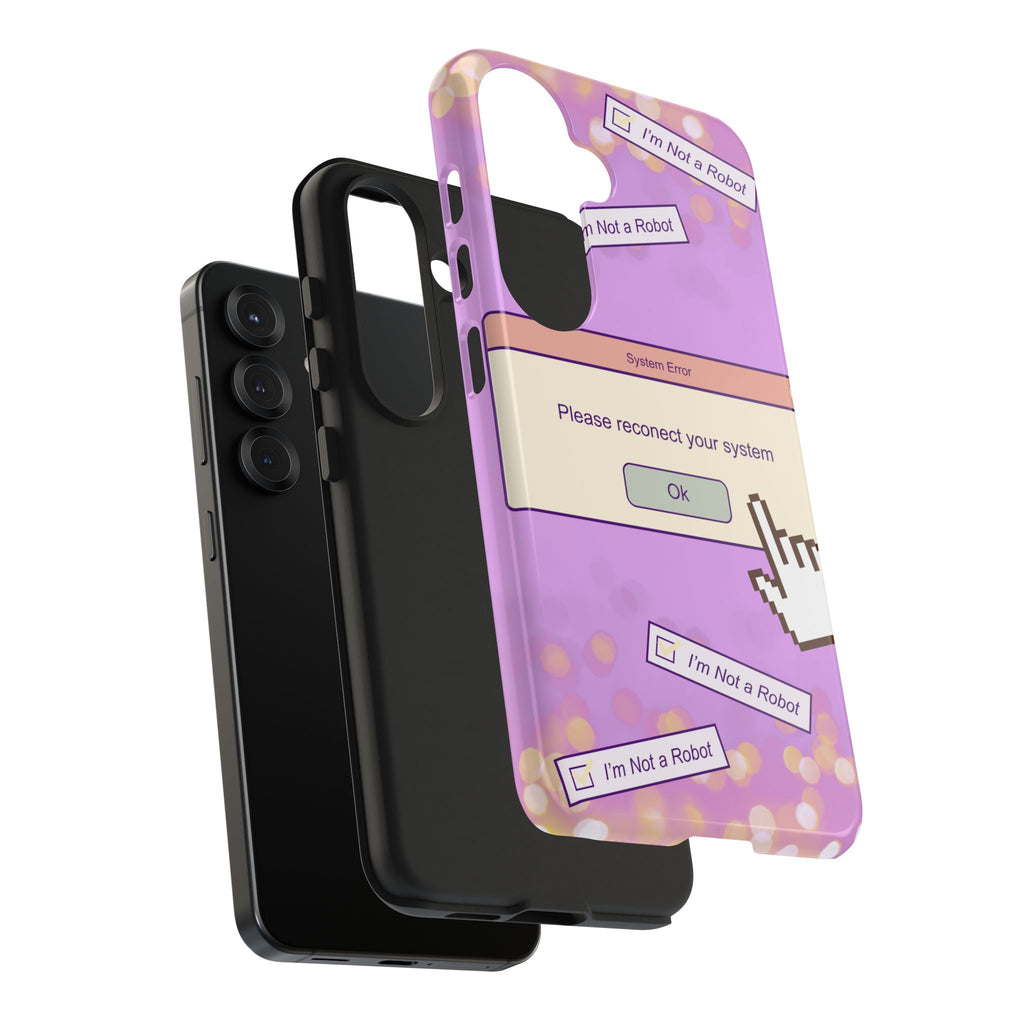 Y2K I’m Not a Robot System Error Phone Case 🤖💻📱