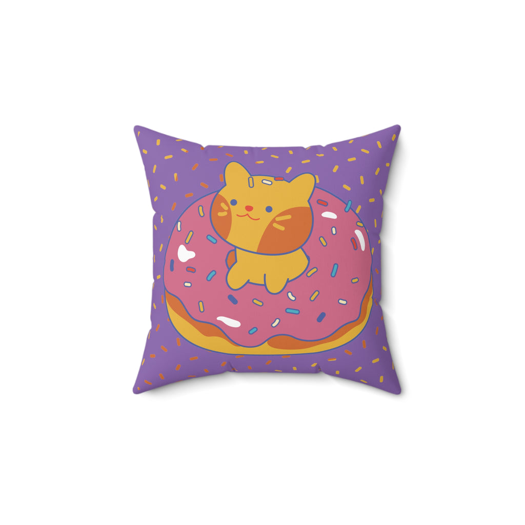 Cats and Donuts Y2K Internet Culture Pillow