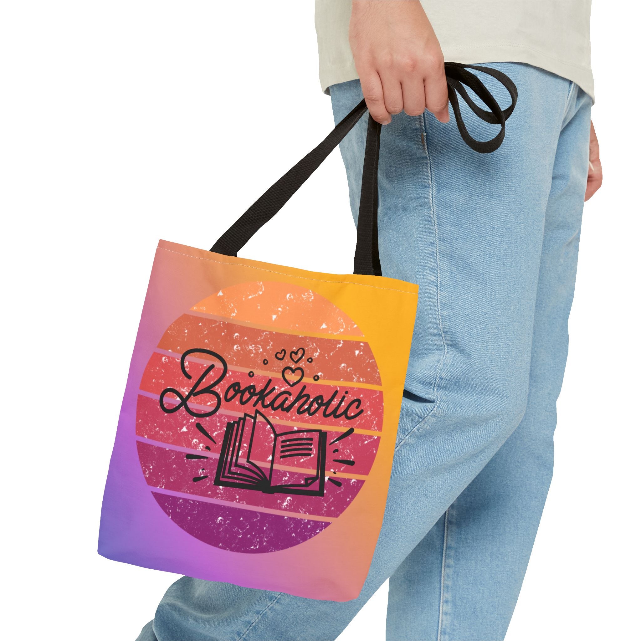 📚 60s Bookaholic Retro Tote Bag