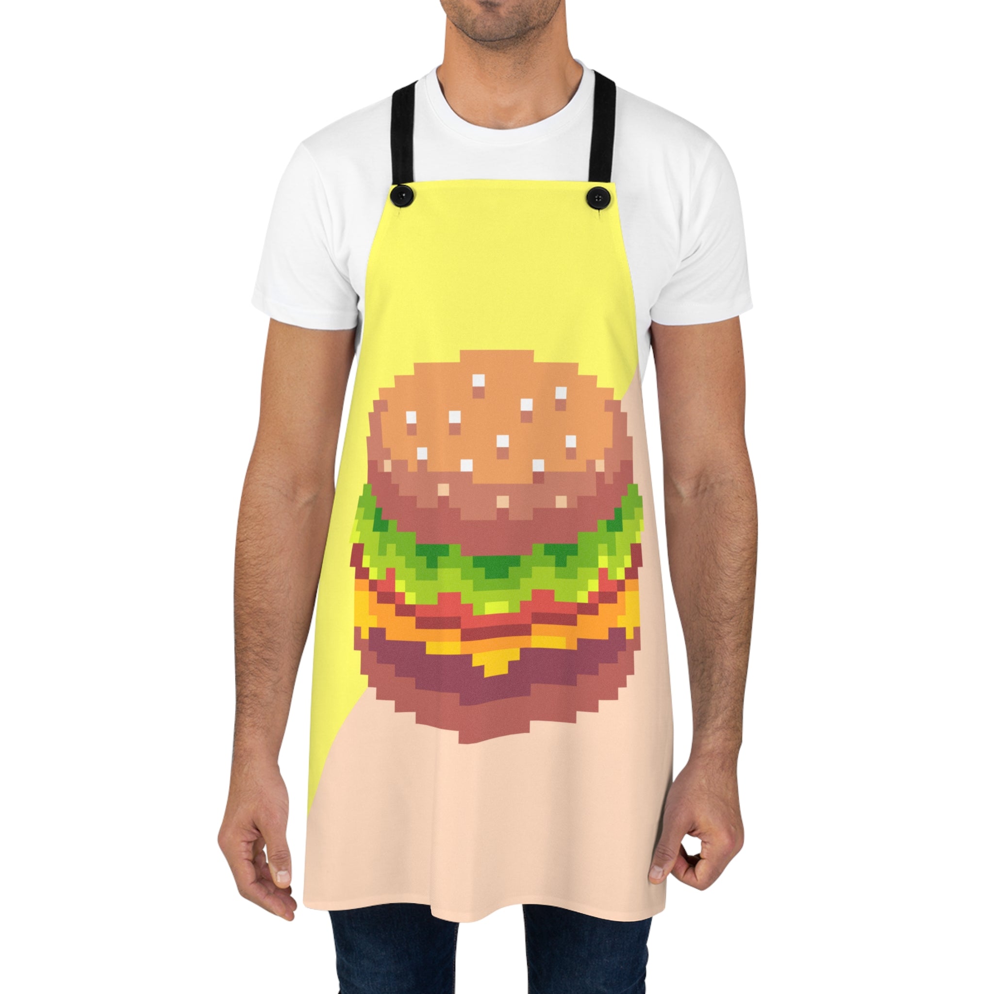Y2K Pixel Burger Cooking Apron 🍔🎮👩‍🍳