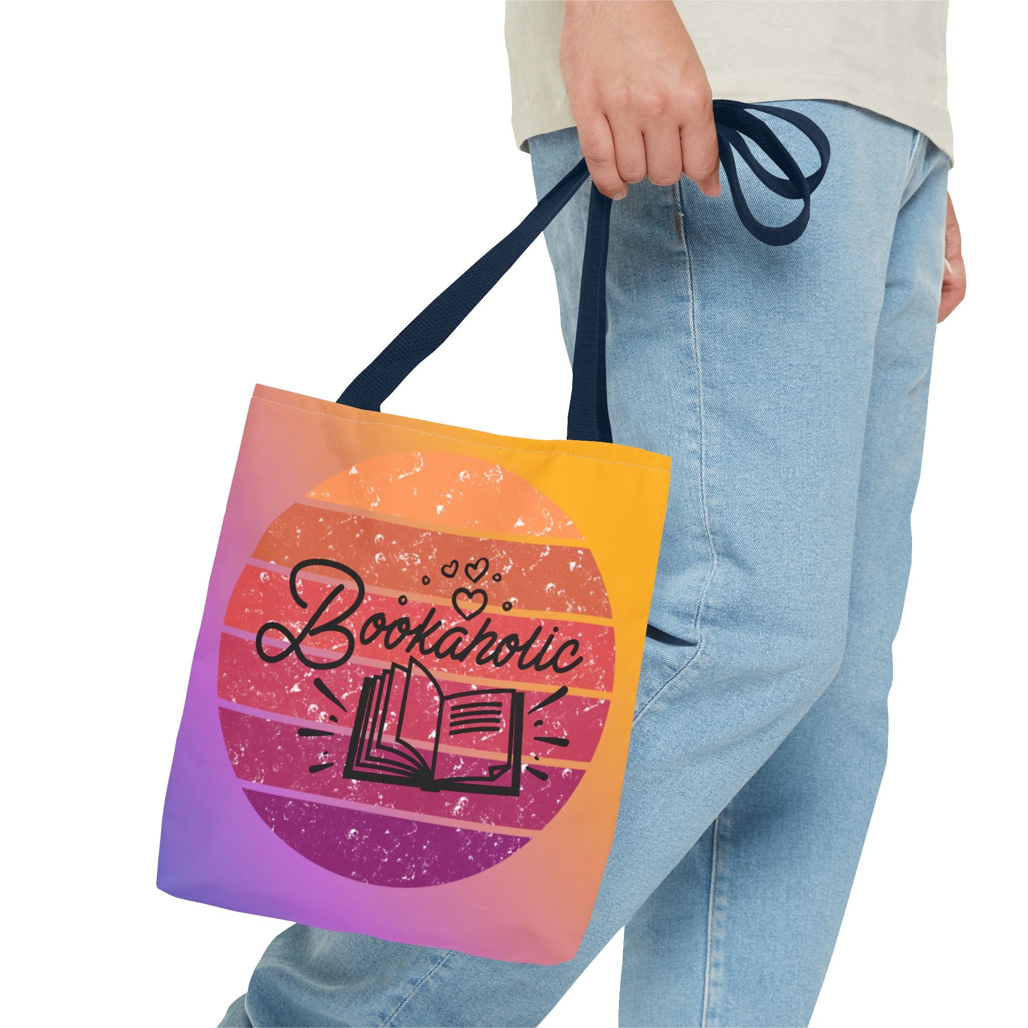 📚 60s Bookaholic Retro Tote Bag