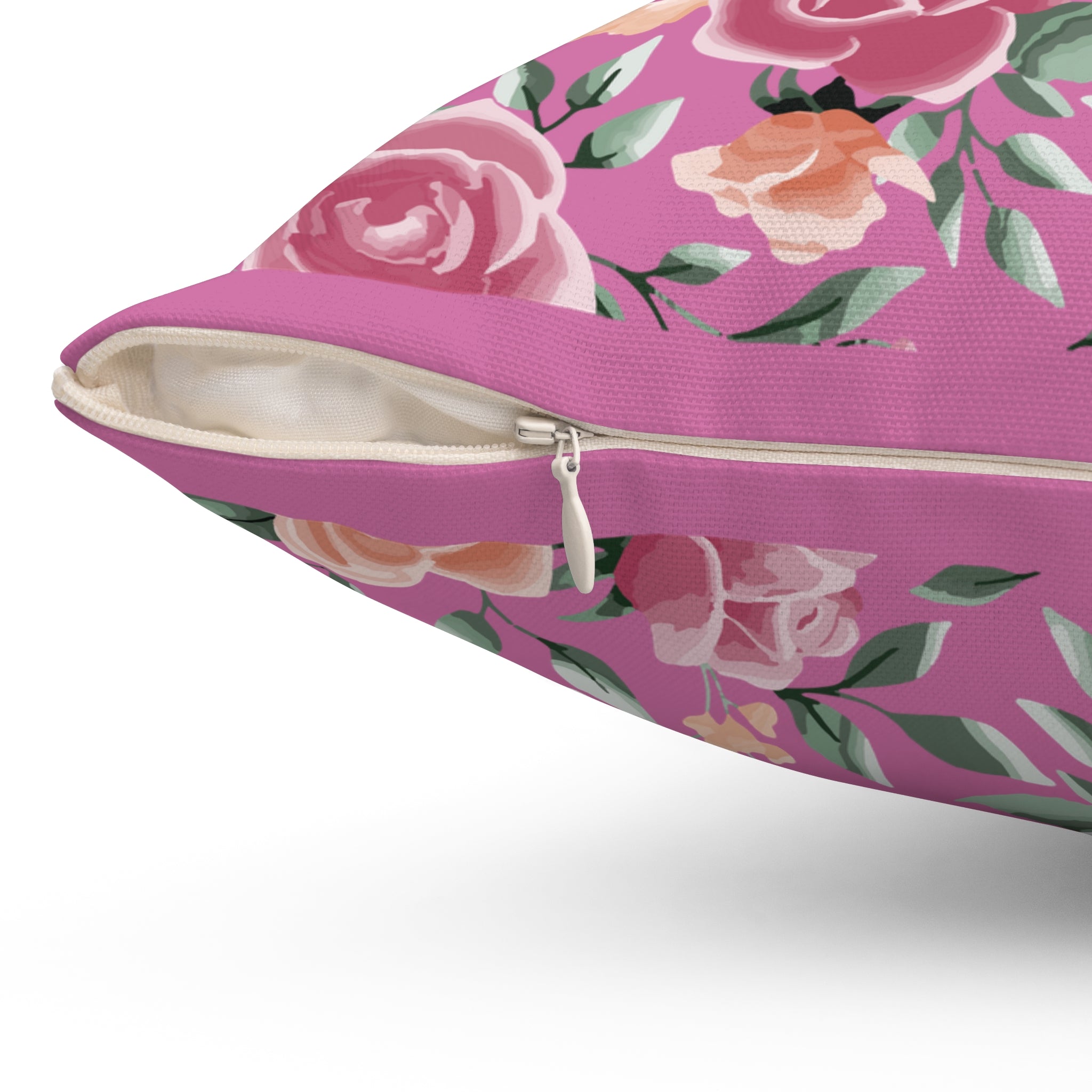 50s / 60s Pink Floral Everywhere Pillow