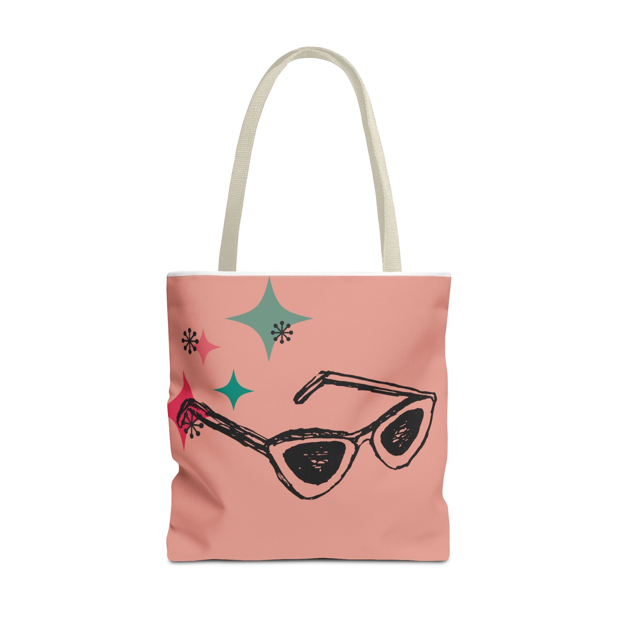 🕶️ 50s Retro Peachy Tote Bag