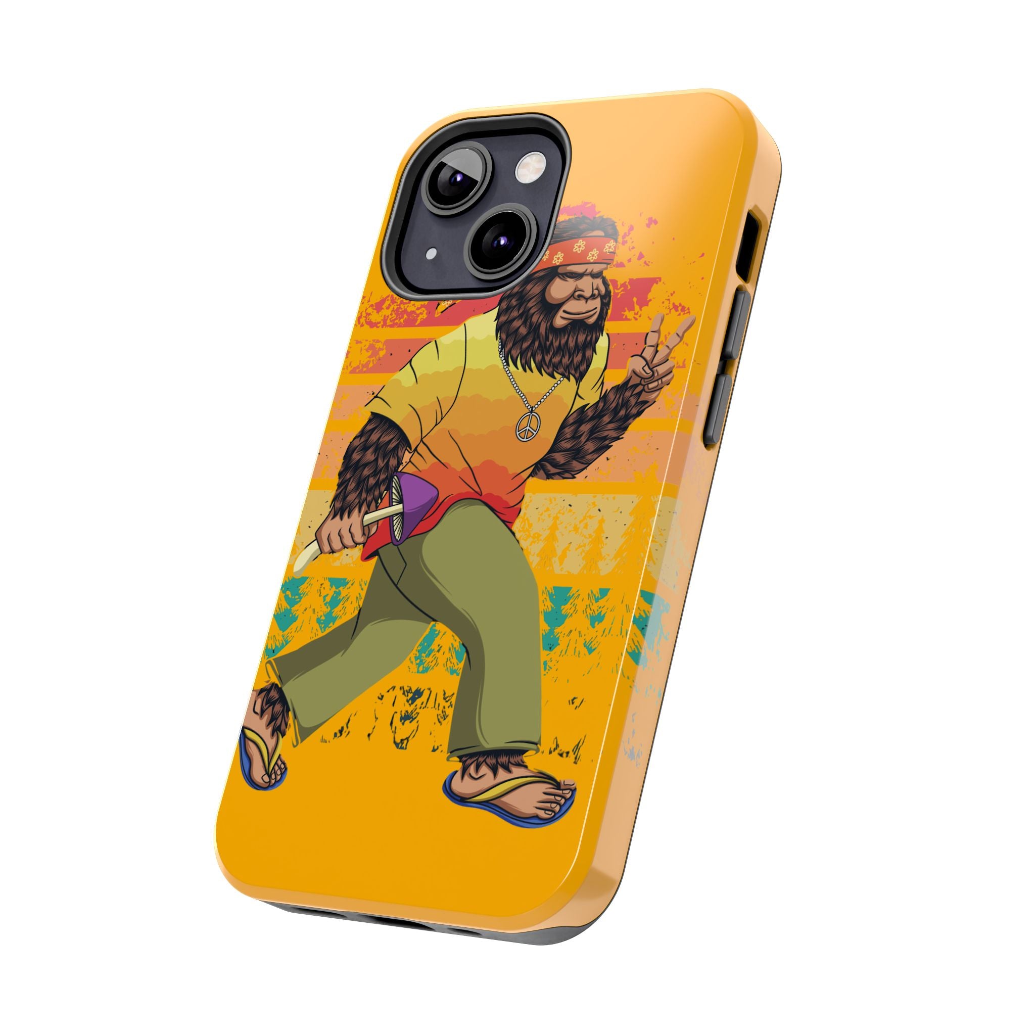 70s Bigfoot Mushroom Hunting Peace Phone Case 🍄✌️