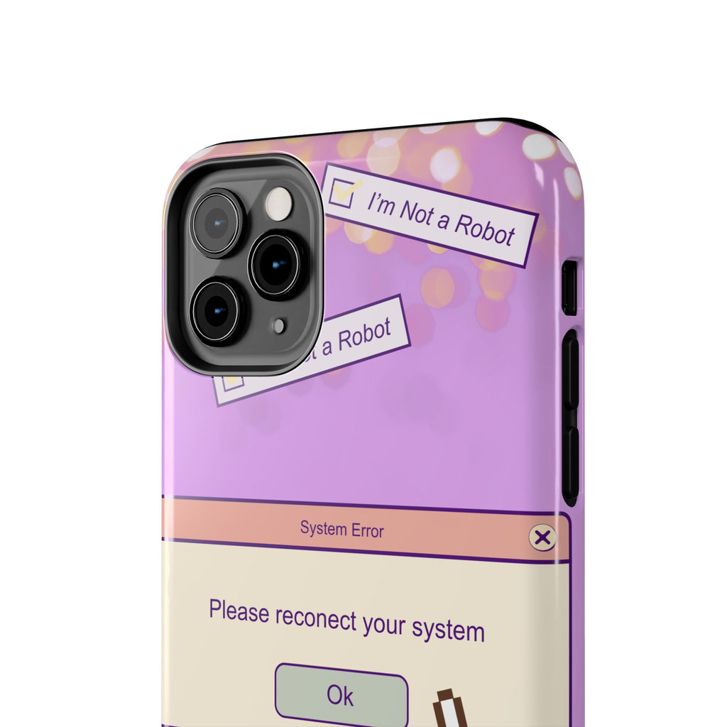 Y2K I’m Not a Robot System Error Phone Case 🤖💻📱