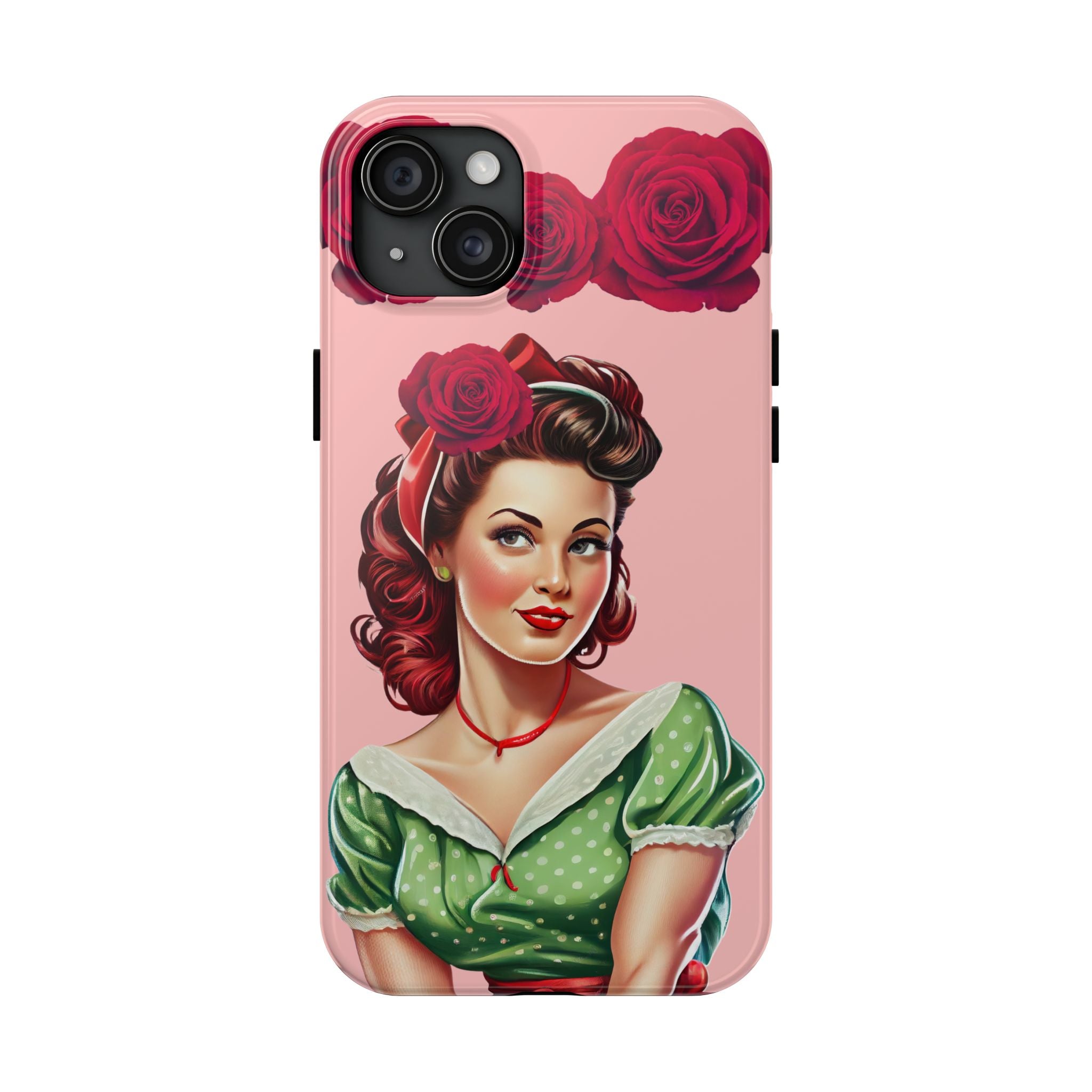 50s Rose Pinup Romance Phone Case 🌹💕📱
