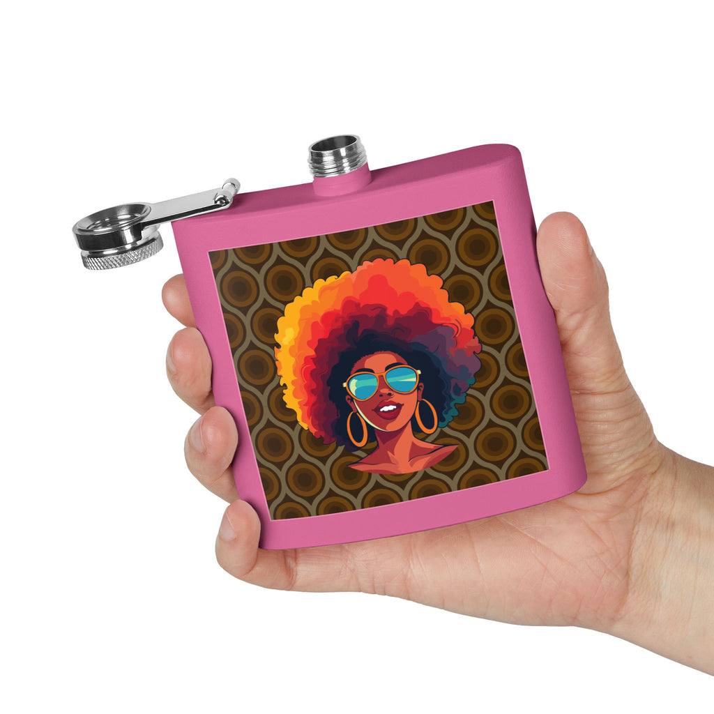 Beautiful Afro Woman Flask
