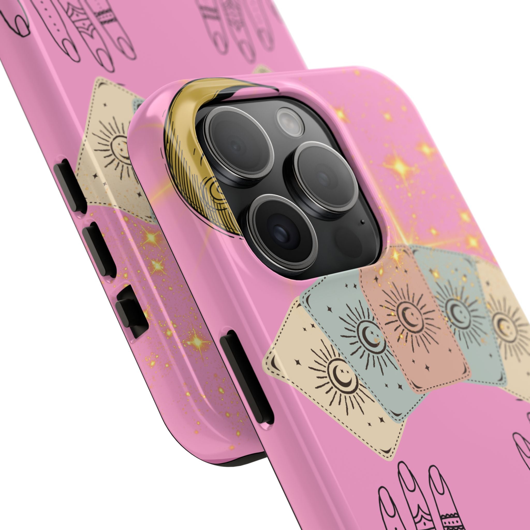 60s–70s Mystical Tarot Henna Hands Phone Case 🔮📱
